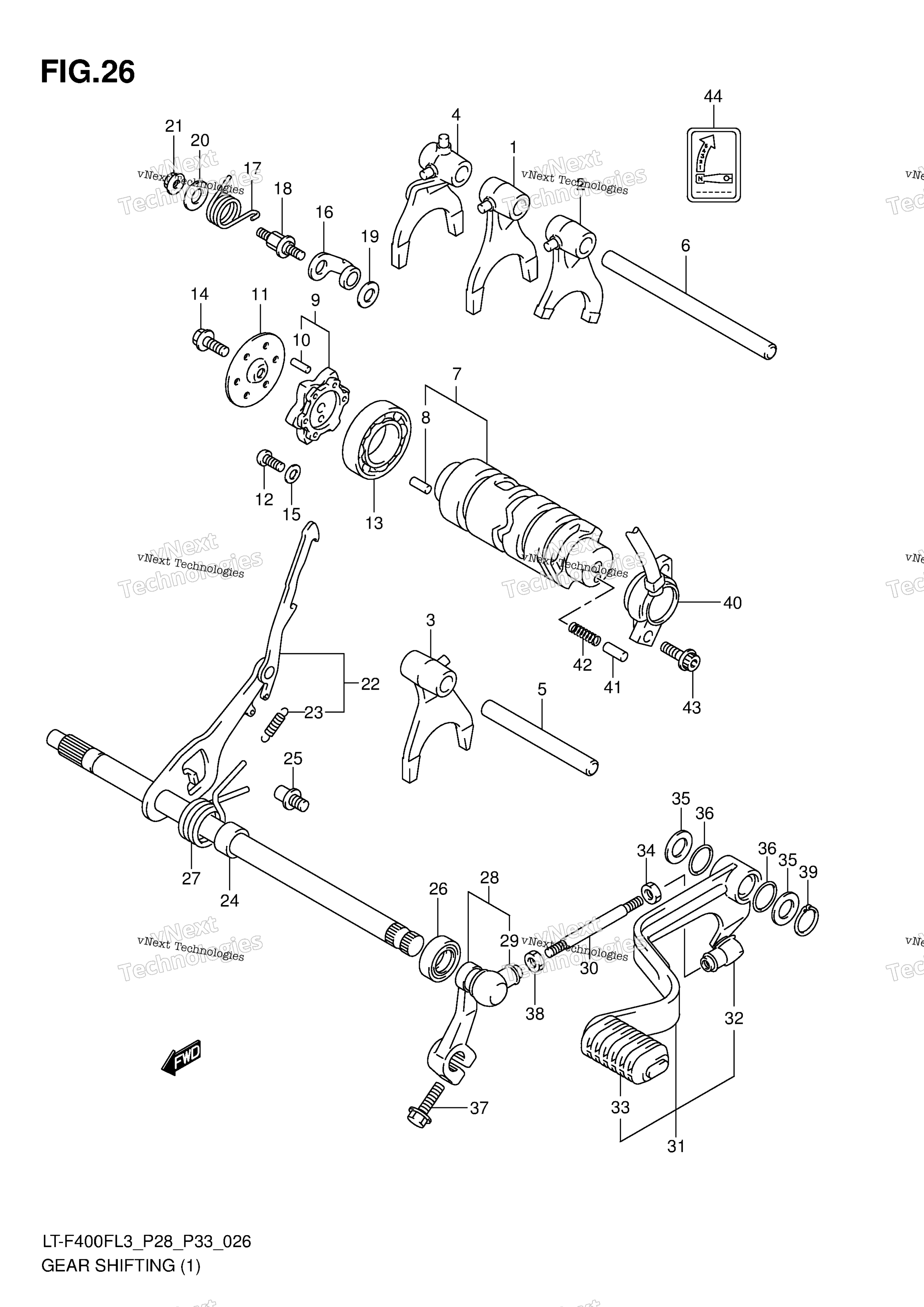 передача Shifting (1) (Lt F400fzl3 P33)