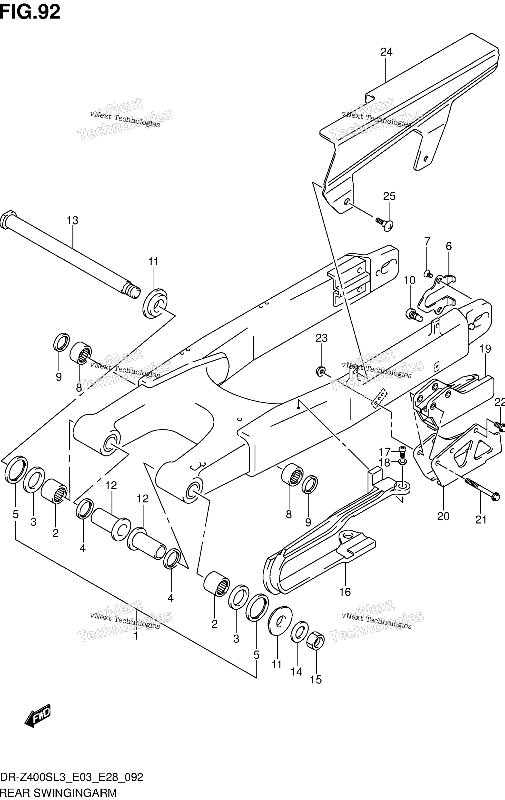 задний Swinging Arm