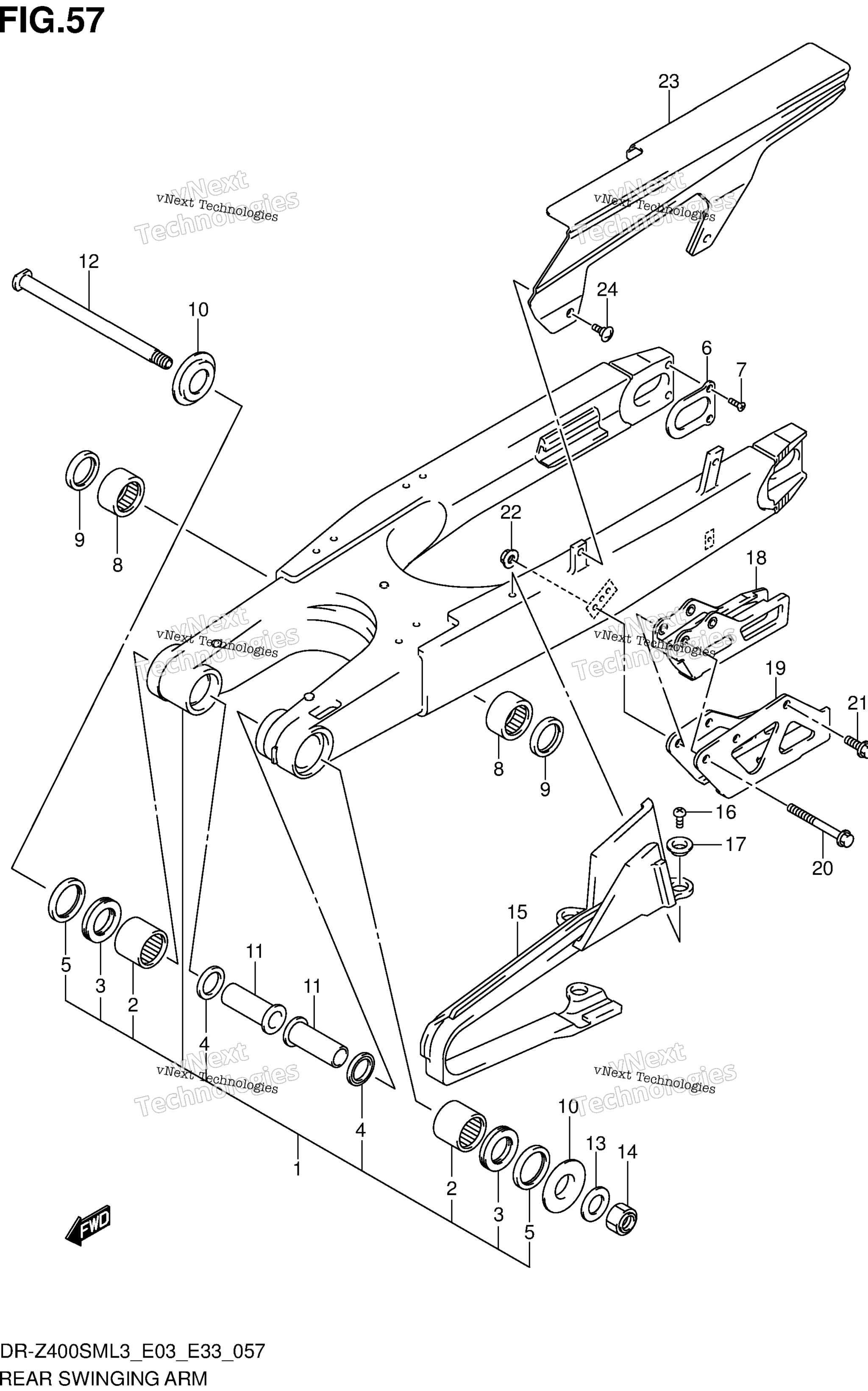 задний Swinging Arm