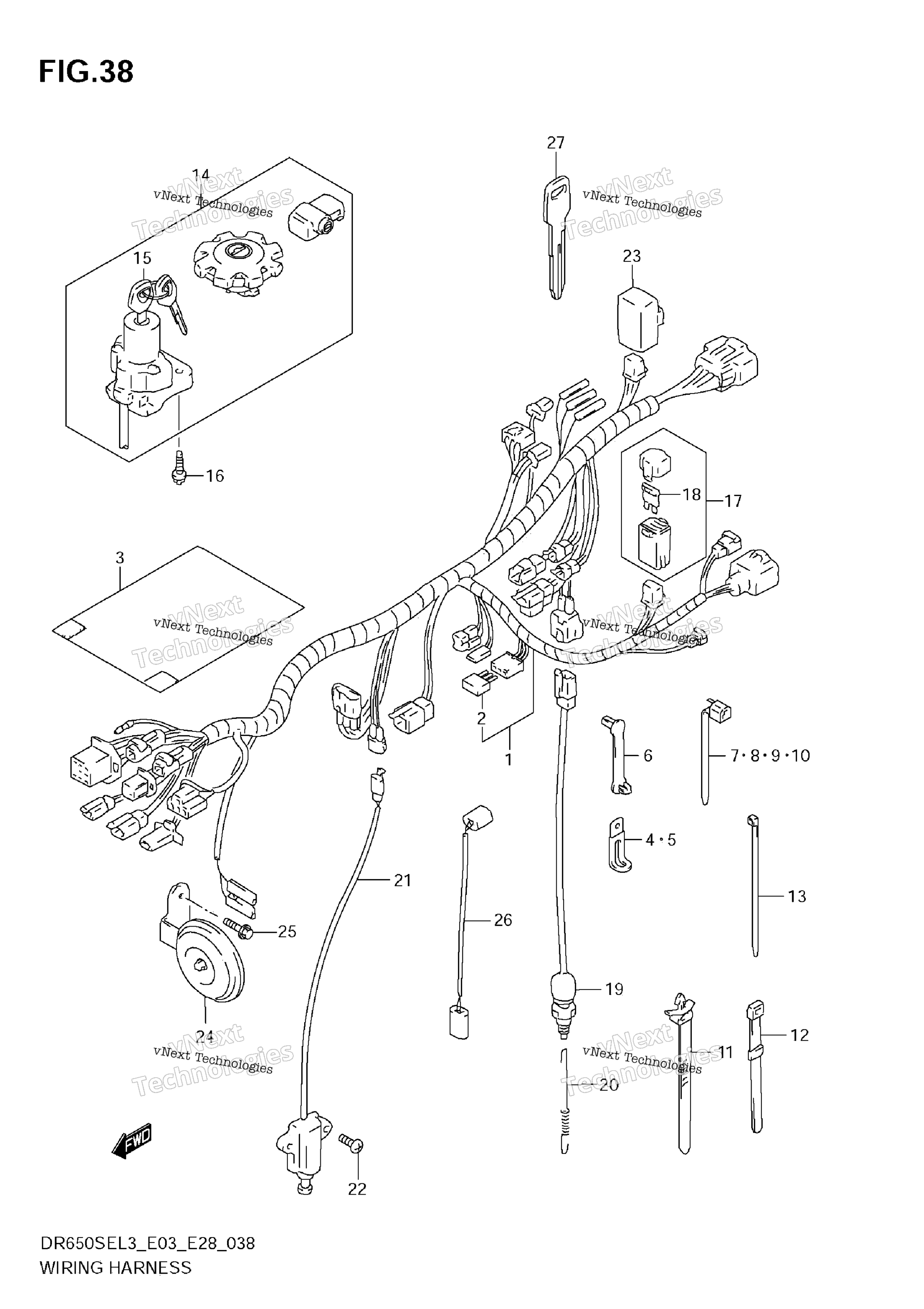 Жгут проводов (Dr650sel3 E03)
