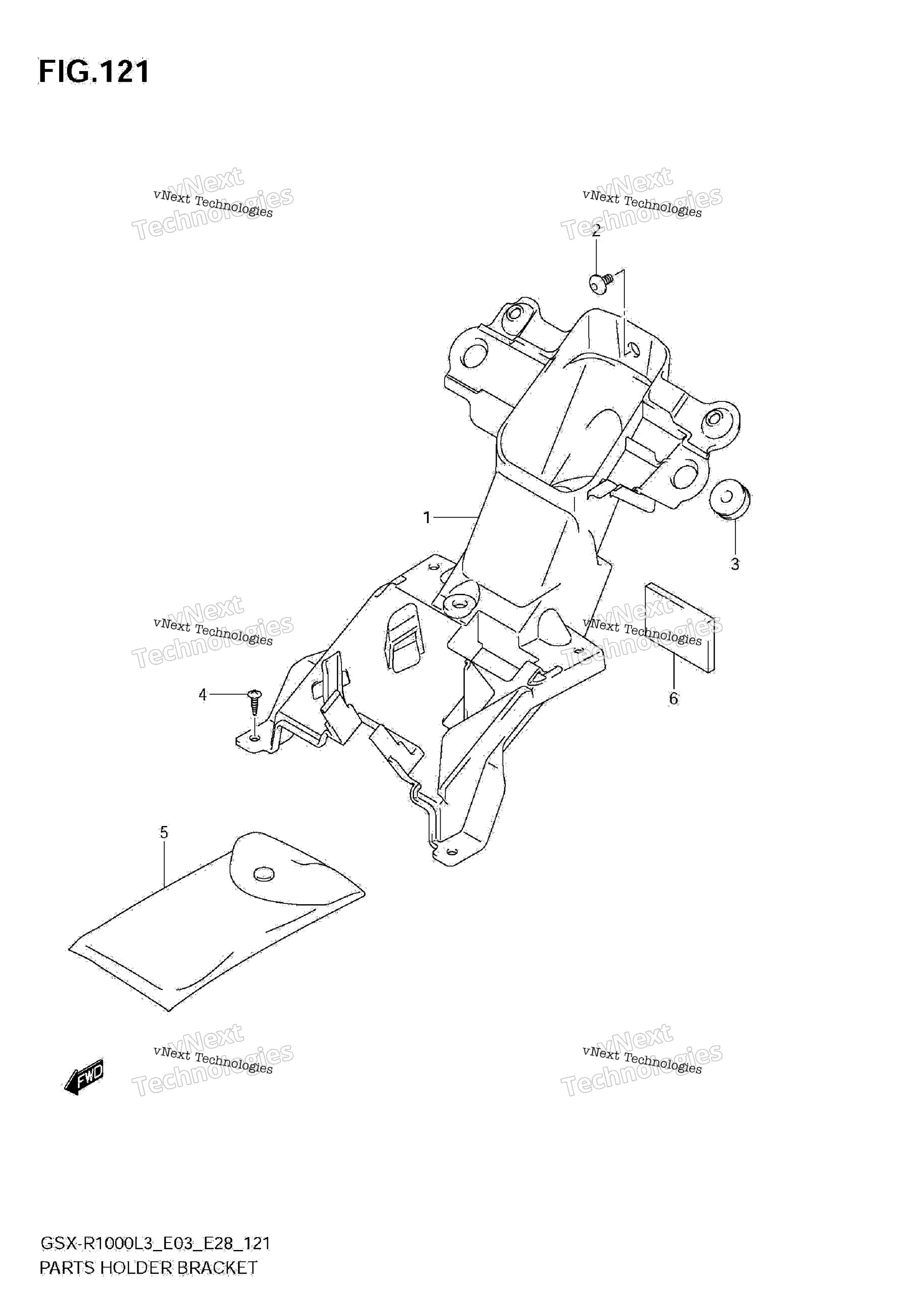 Parts держатель Bracket
