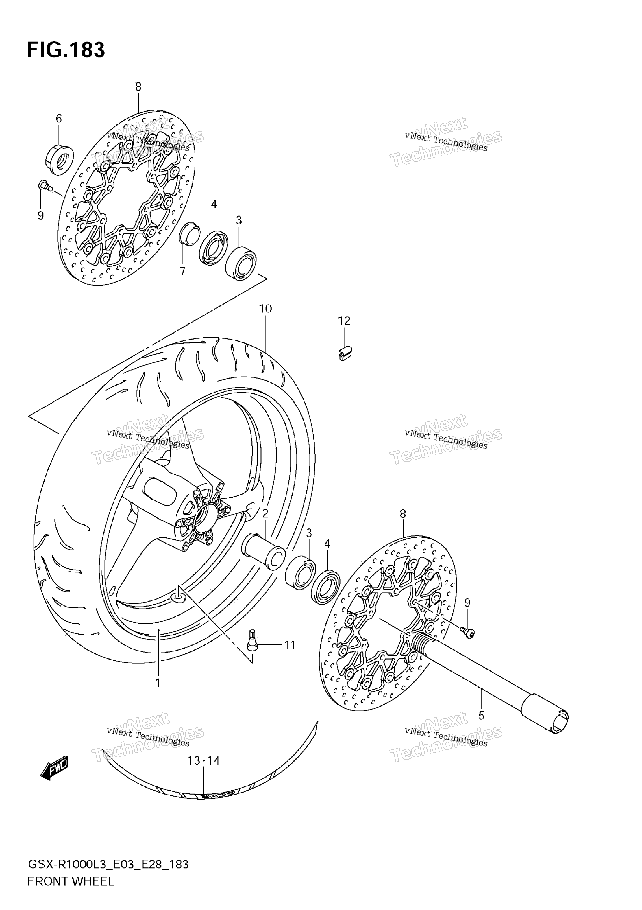 Переднее колесо (Gsx-R1000zl3 E33)