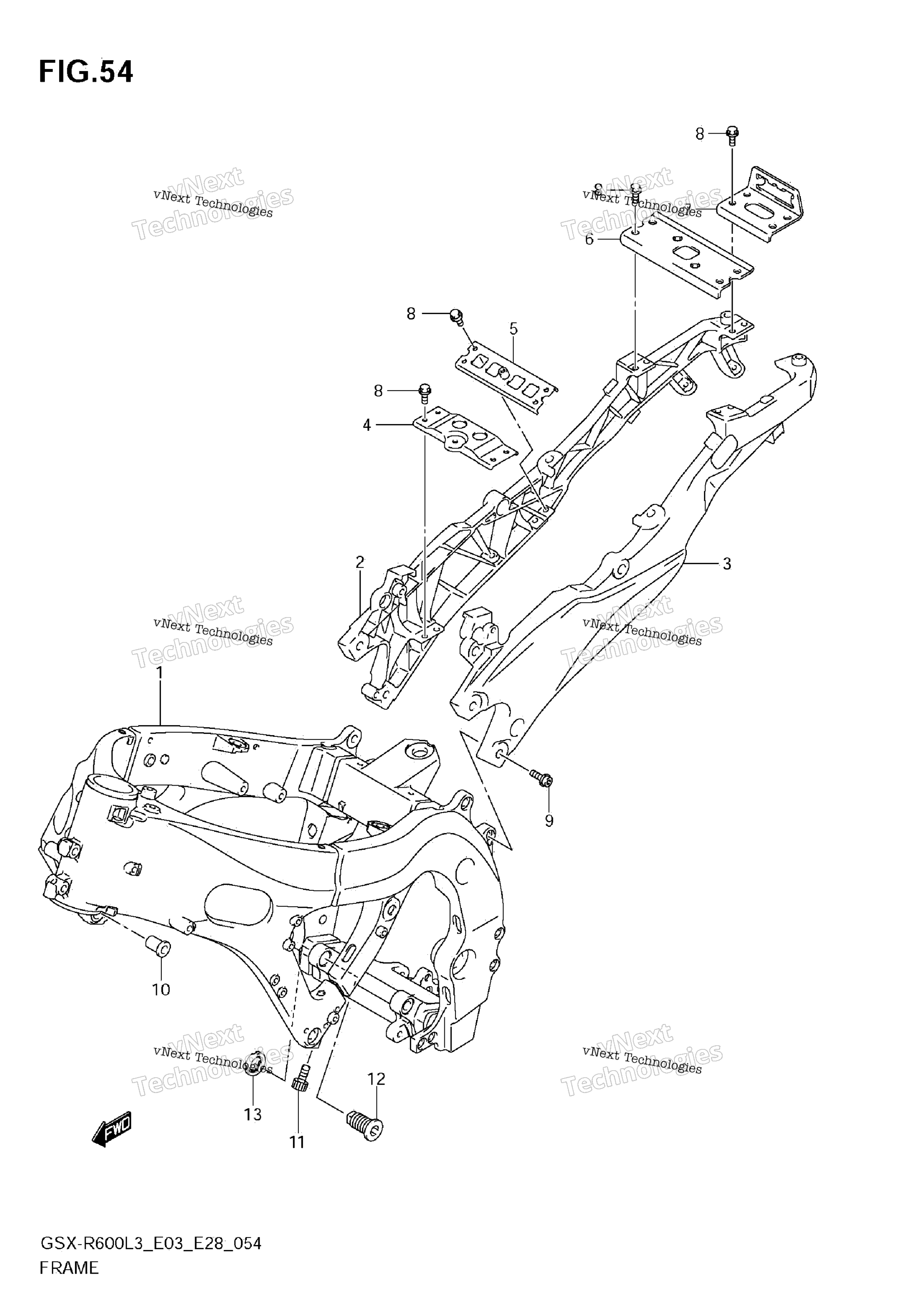 Рама (Gsx-R600l3 E28)