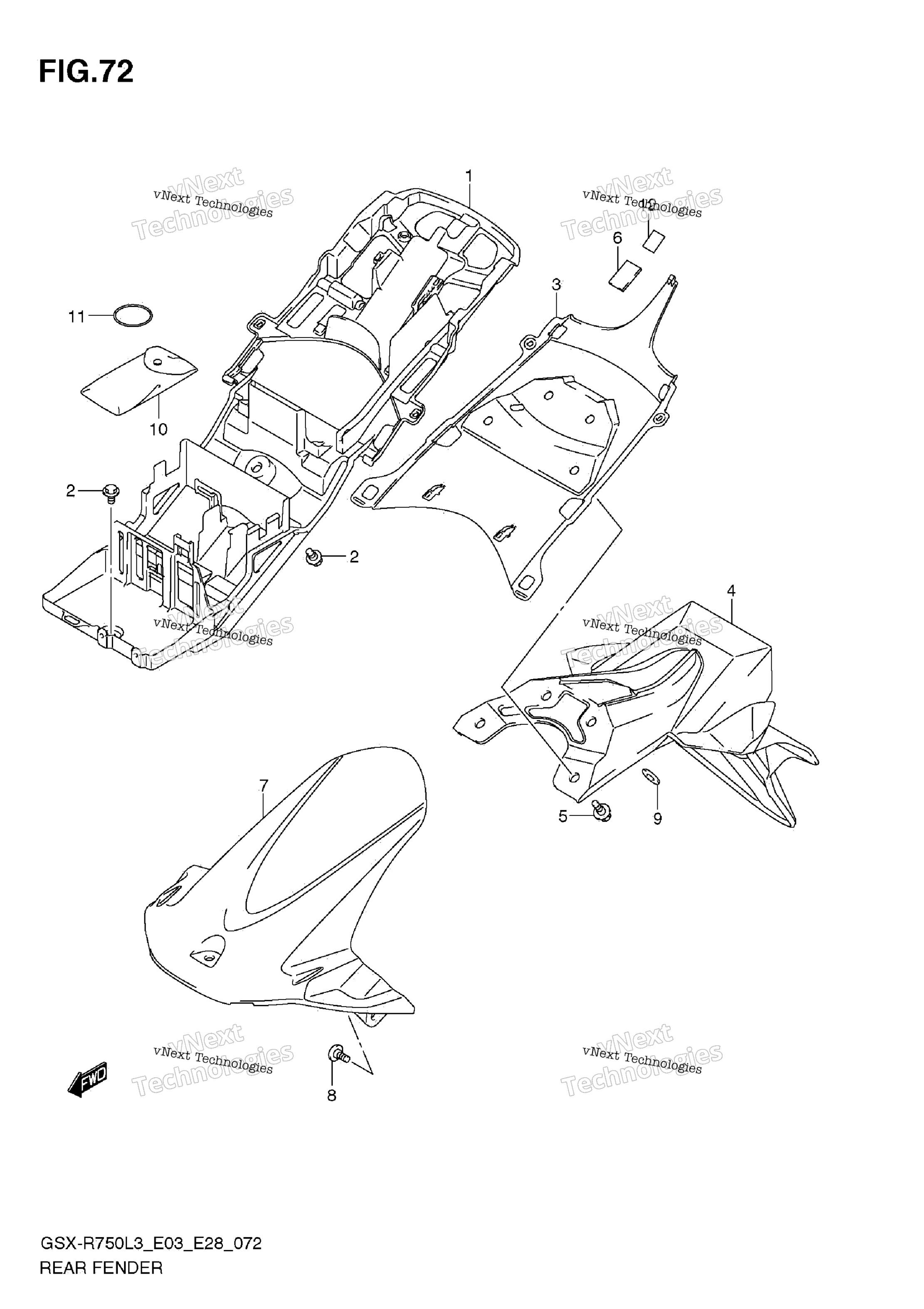Заднее крыло (E33)