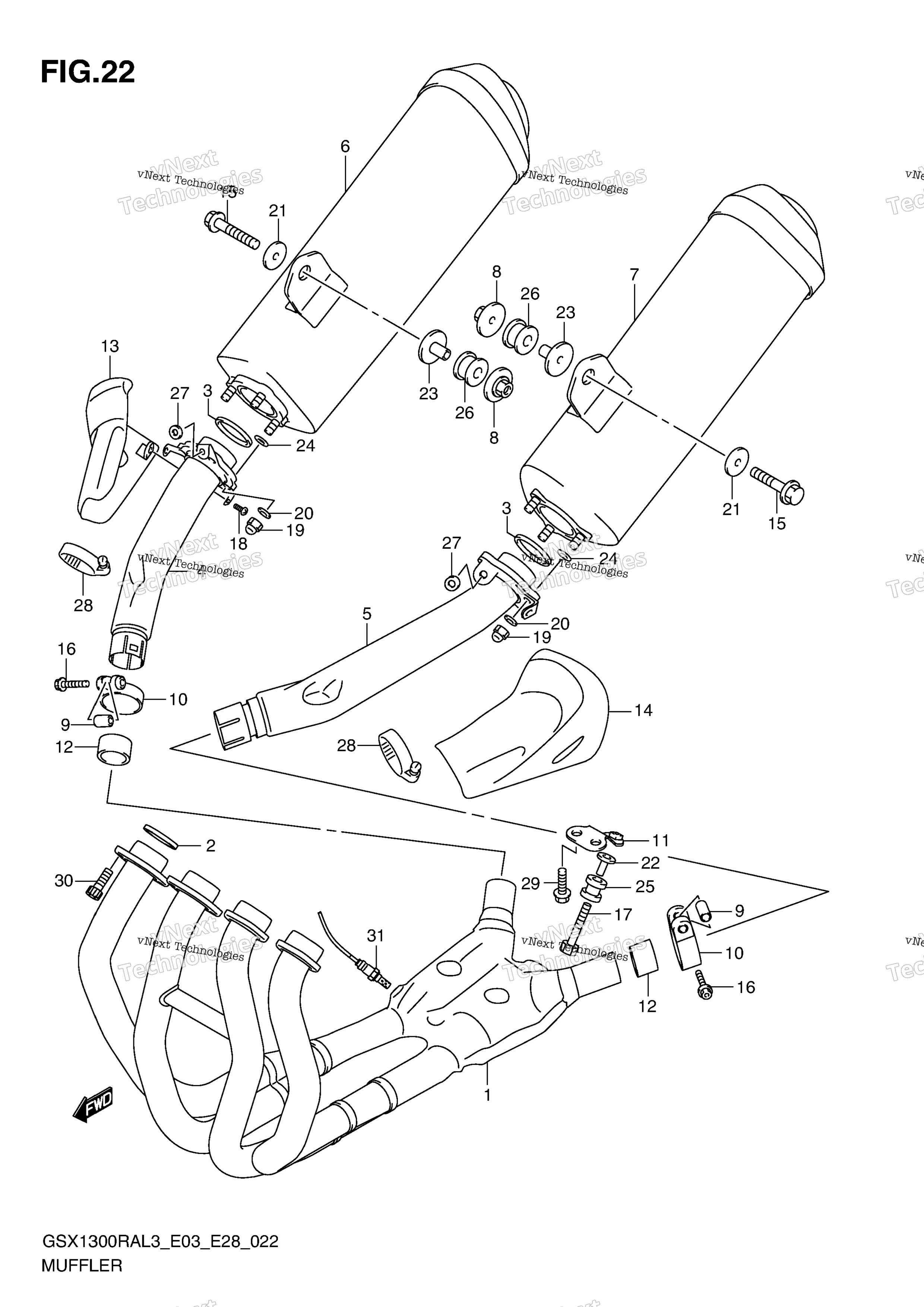 Глушитель (Gsx1300ral3 E03)