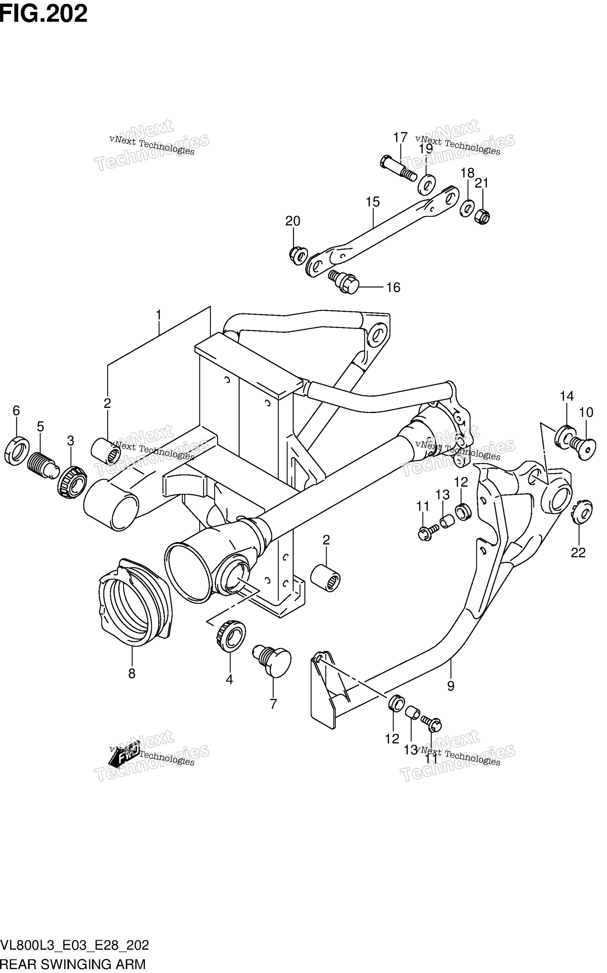 задний Swinging Arm