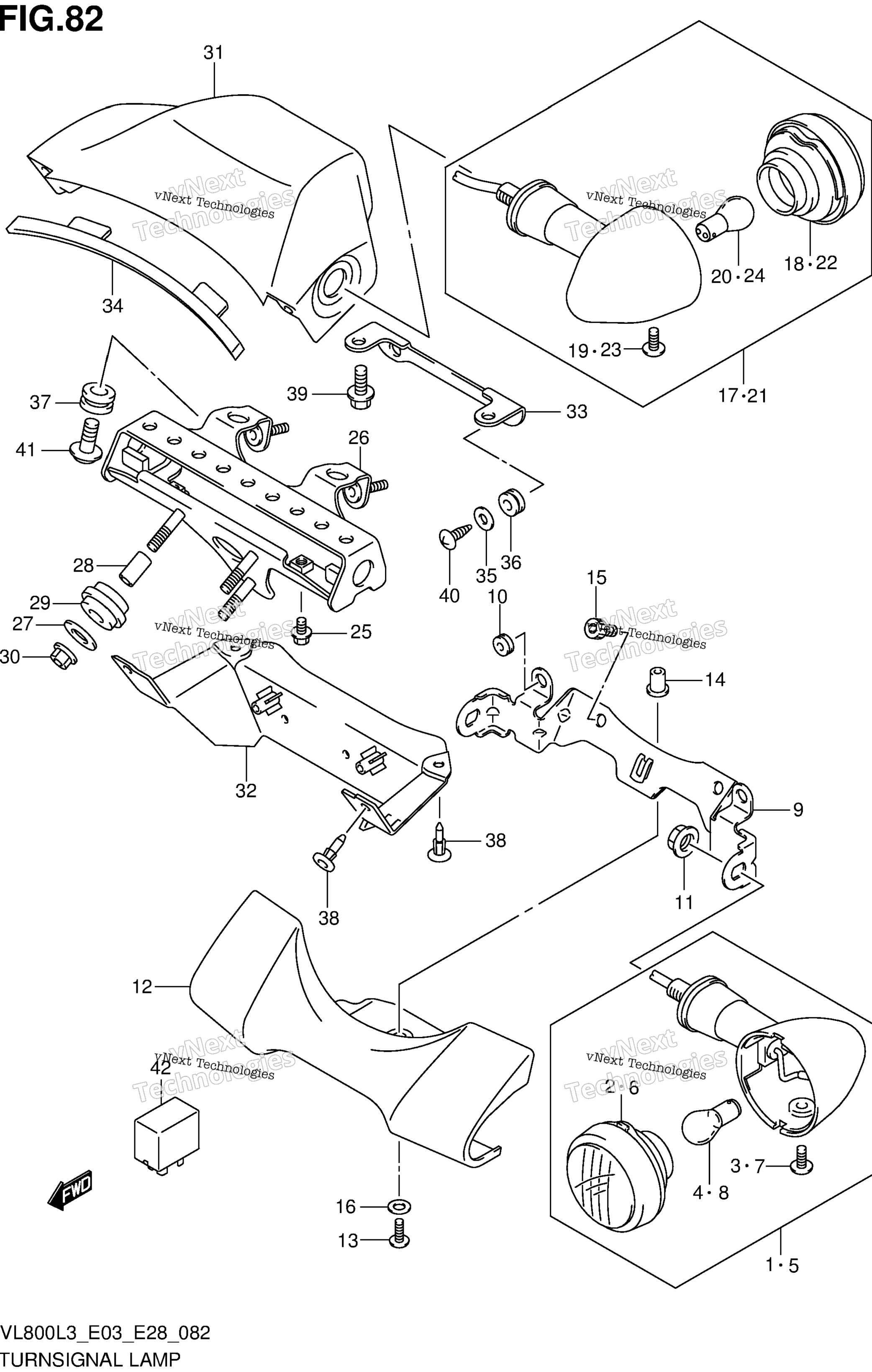 Указатель поворота (Vl800cl3 E03)