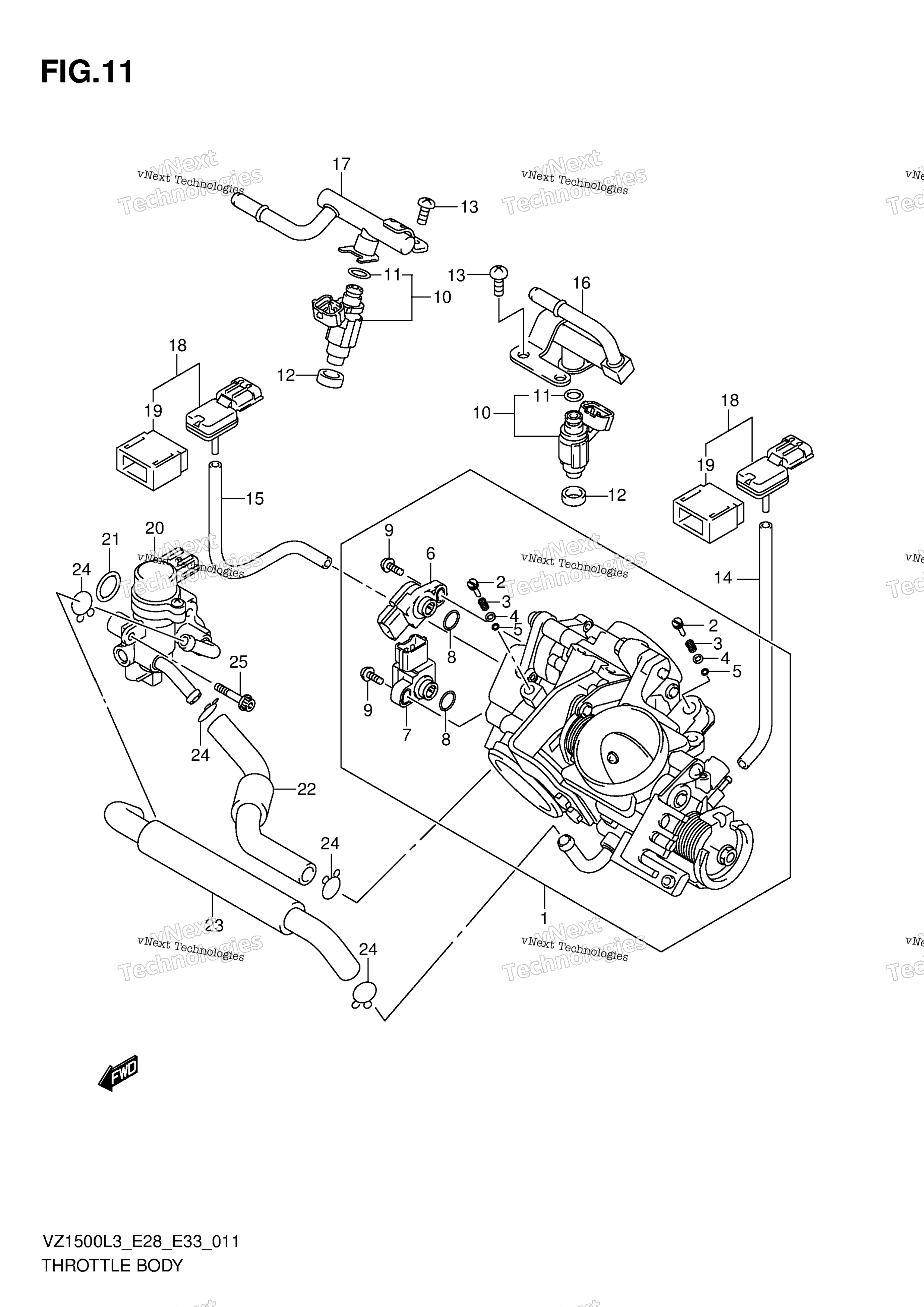 Дроссельный узел (Vz1500l3 E28)