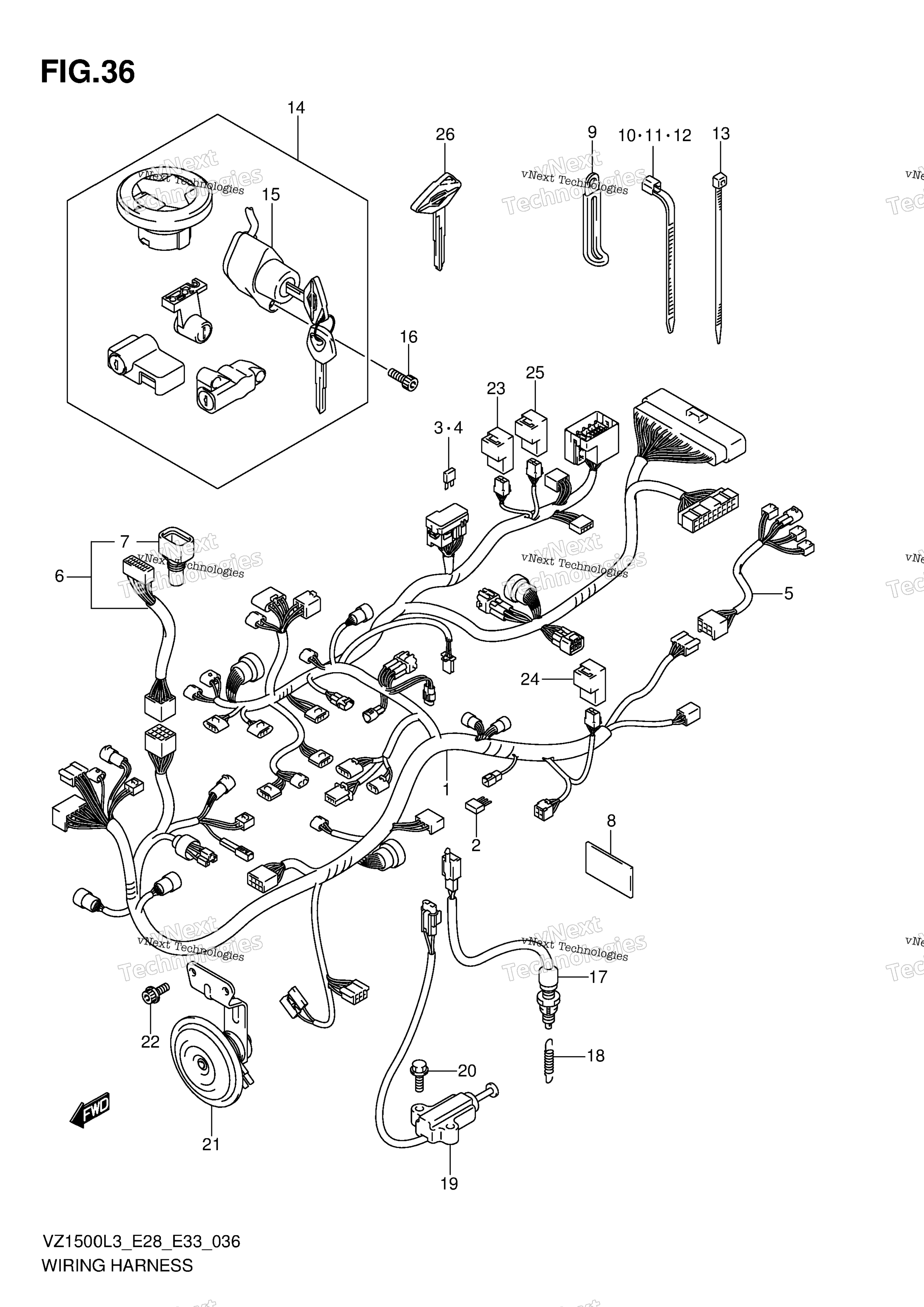 Жгут проводов (Vz1500l3 E28)