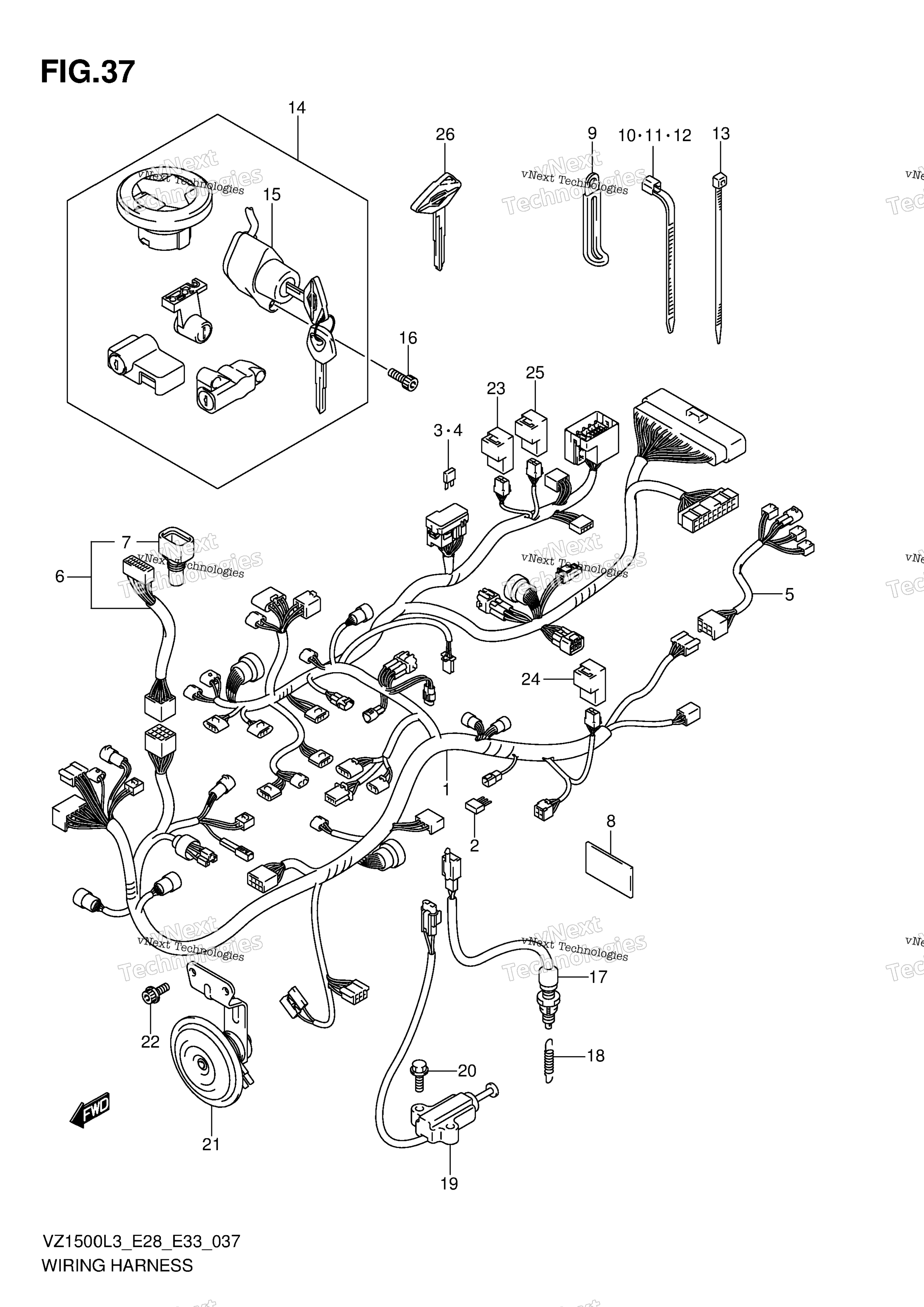 Жгут проводов (Vz1500l3 E33)
