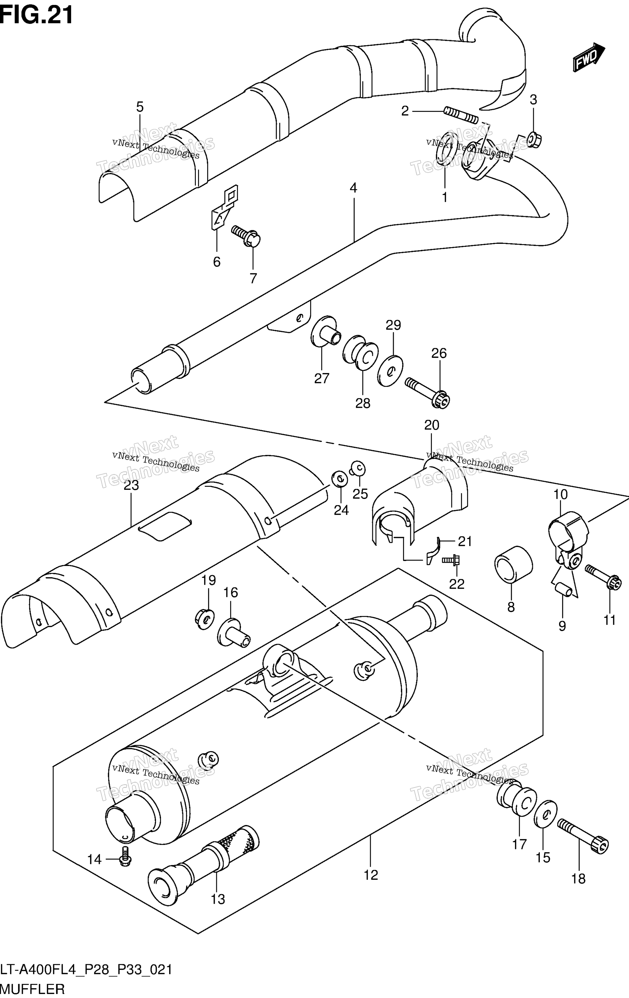 Глушитель (Lt-A400fl4 P28)