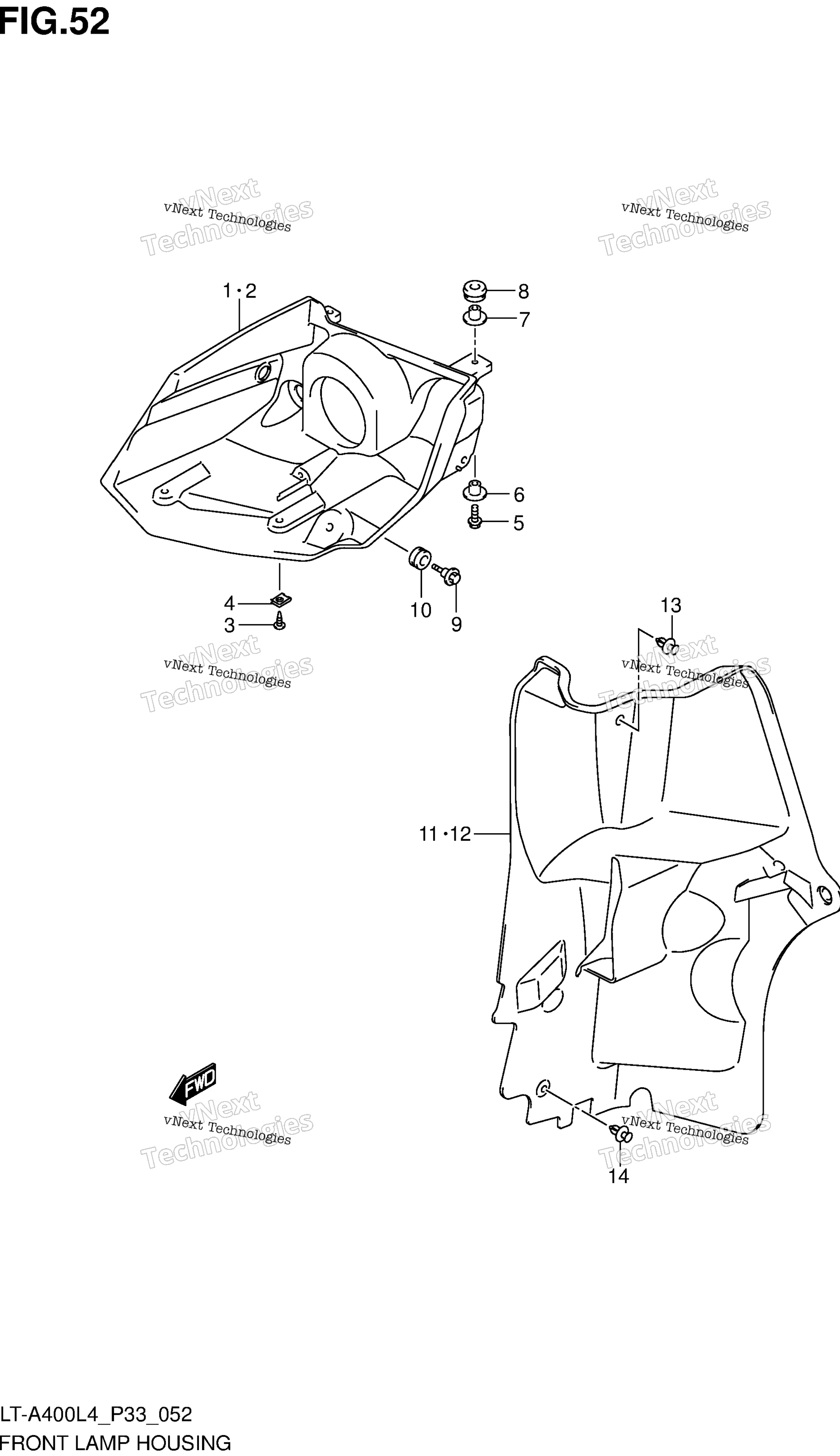 Передняя часть Lamp Housing