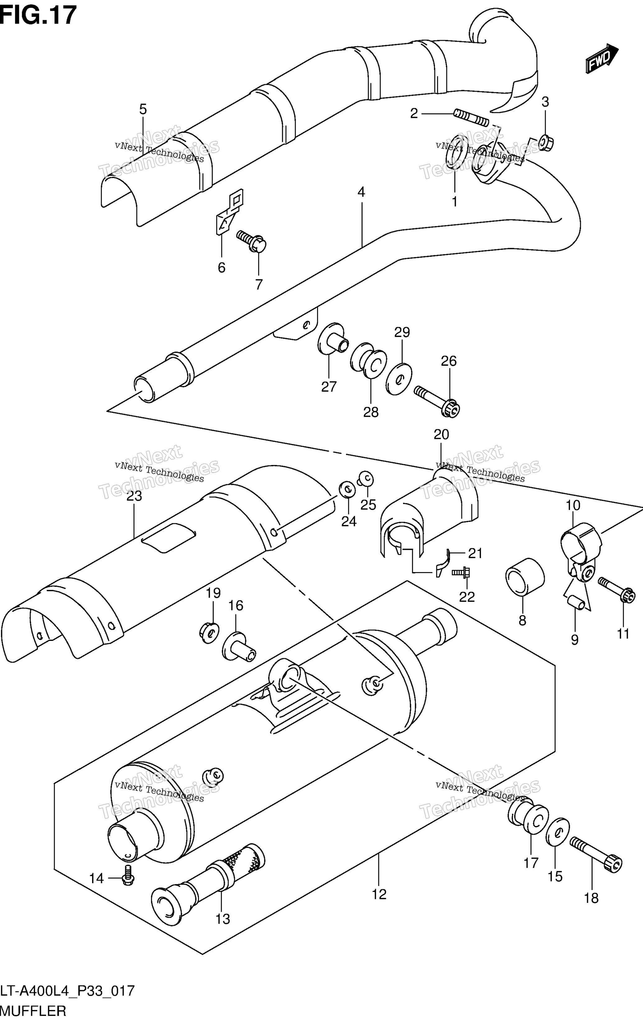 Глушитель (Lt-A400l4 P33)