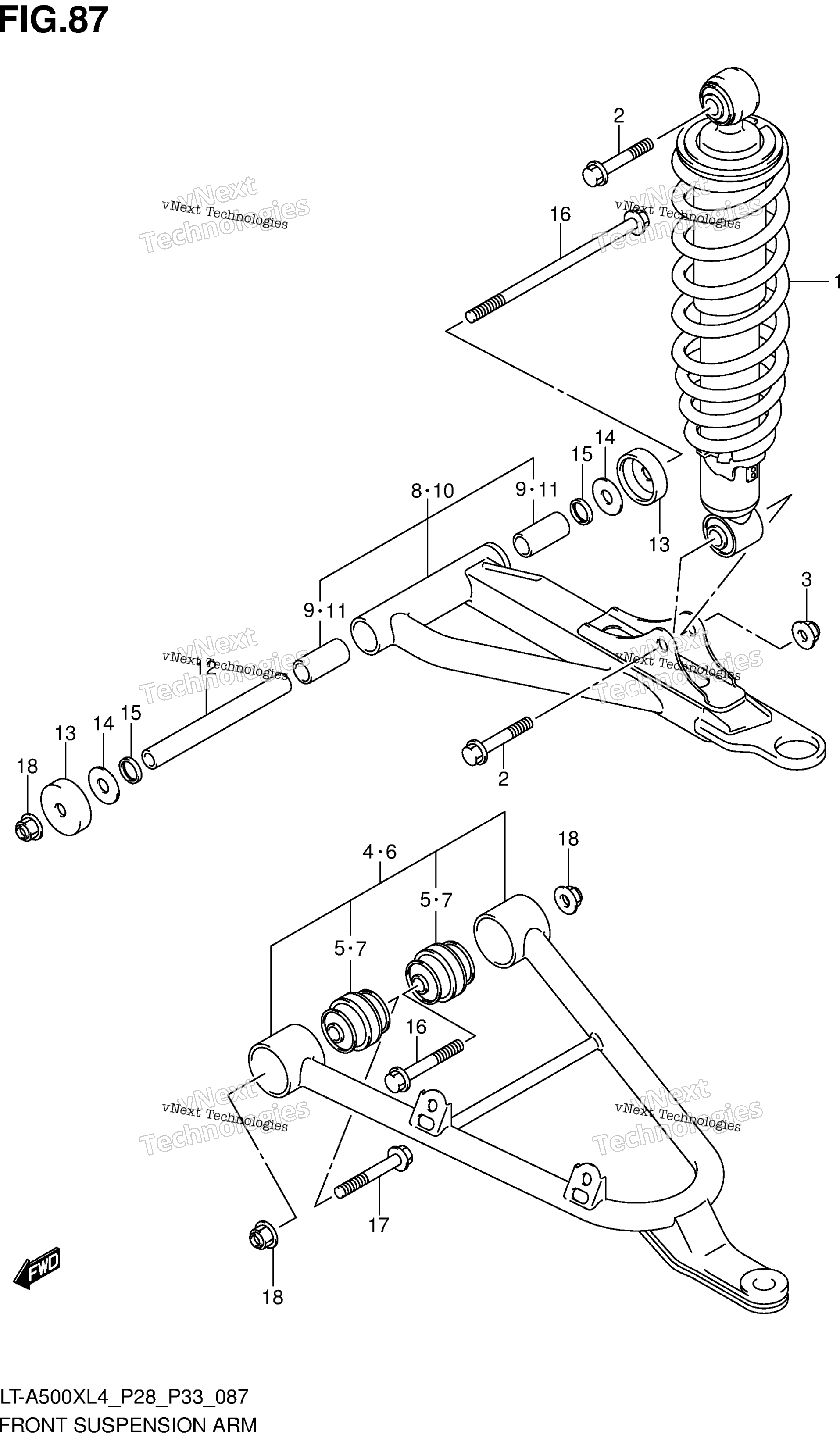 Передняя часть Suspension Arm