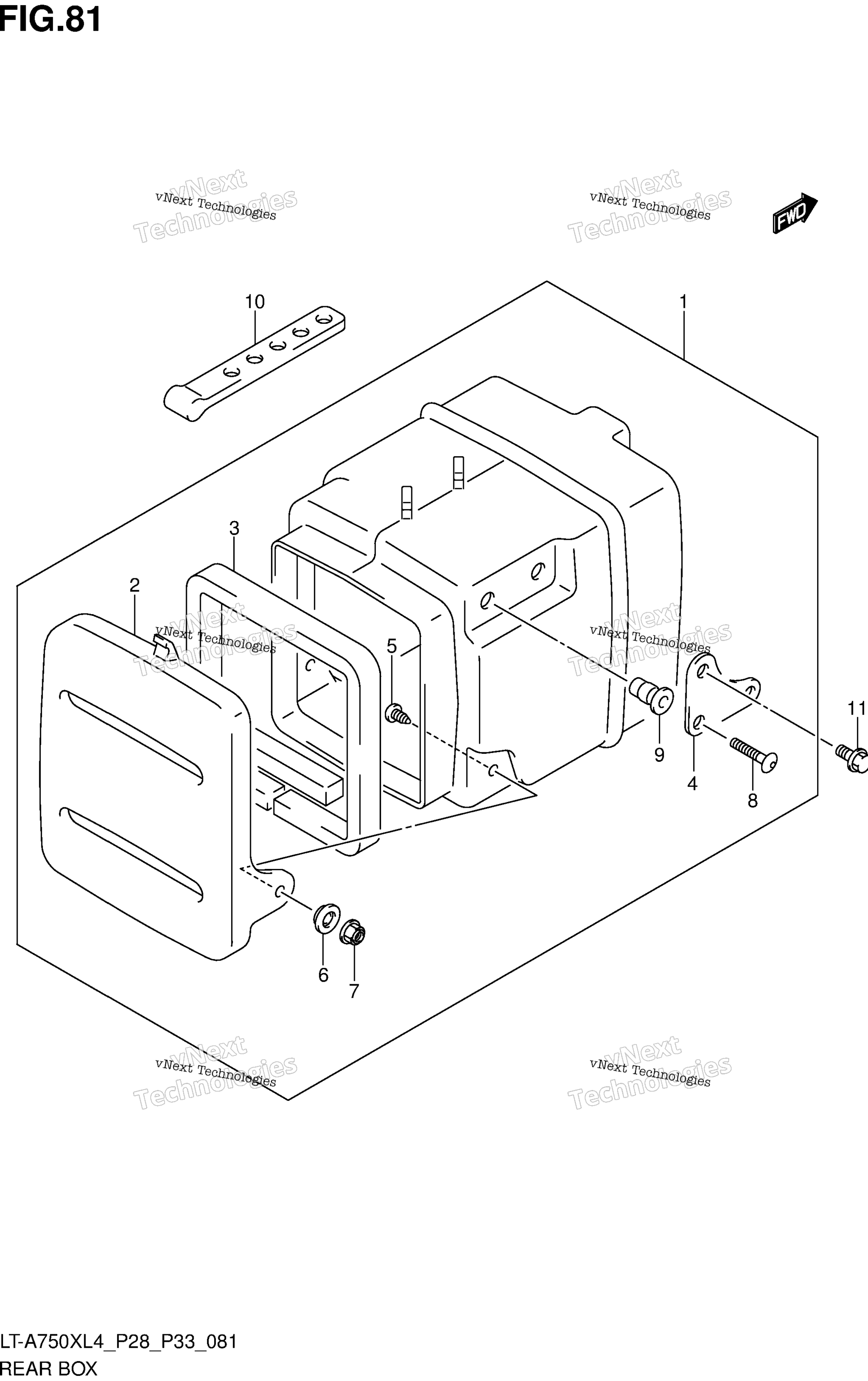 задний Box
