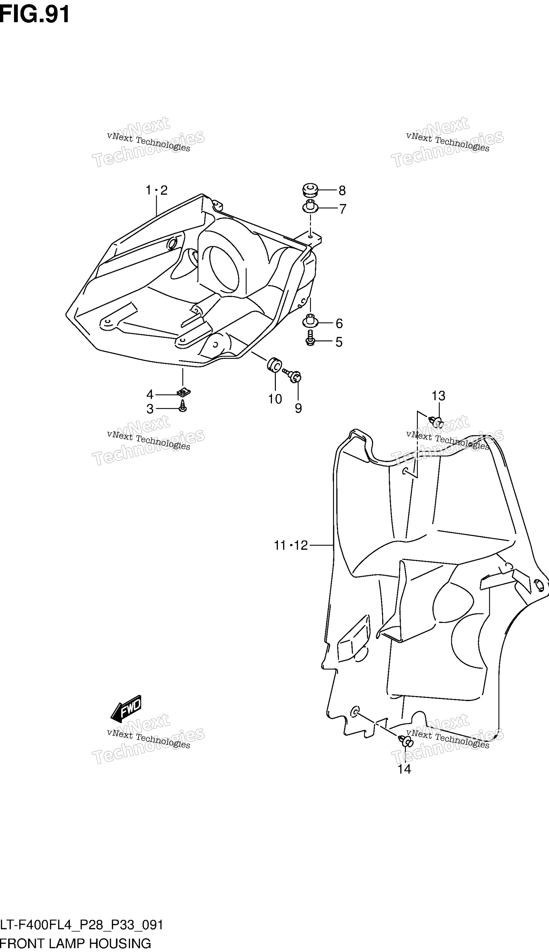 Передняя часть Lamp Housing