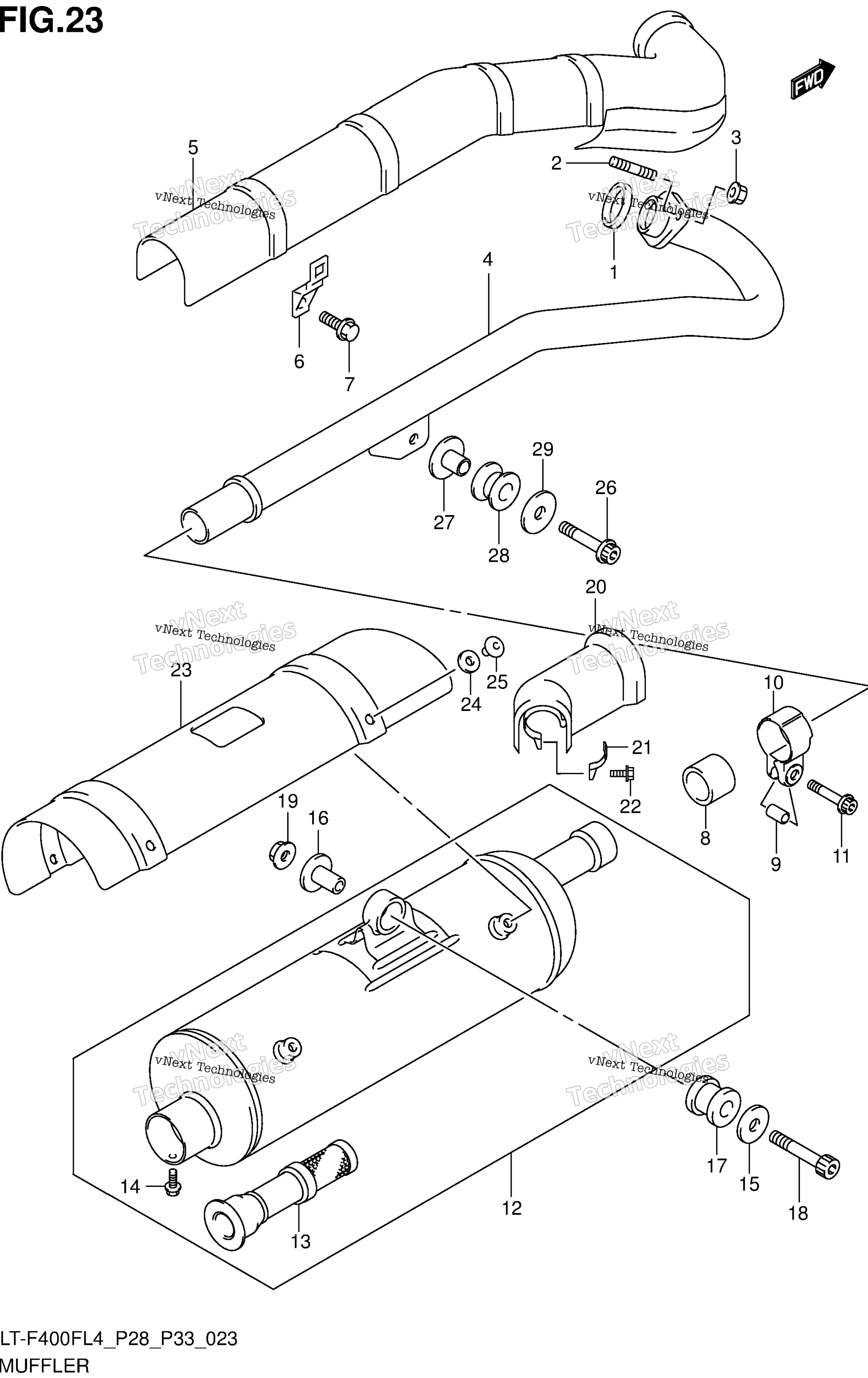 Глушитель (Lt-F400fzl4 P33)