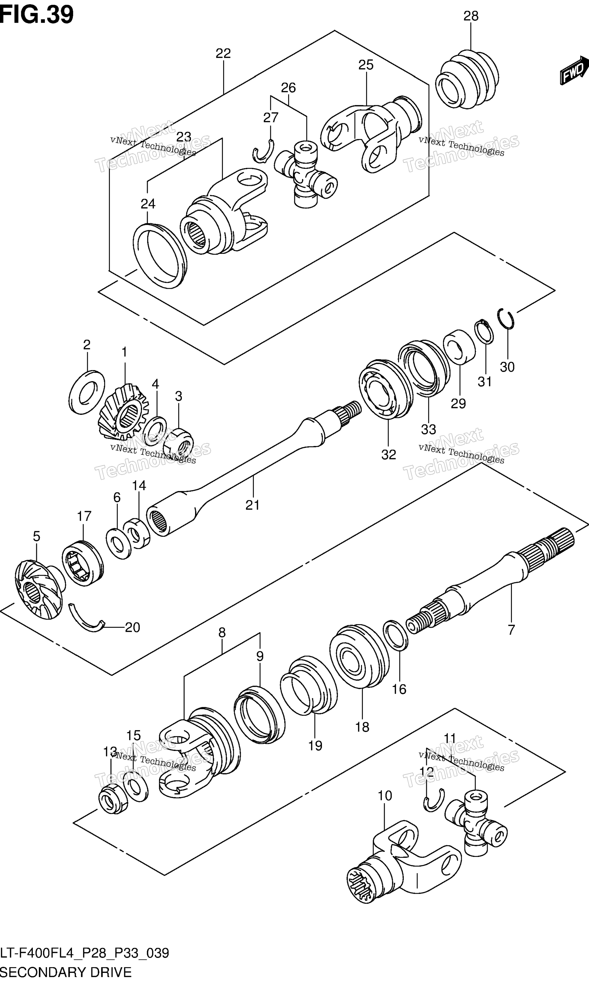 Secondary привод (Lt F400fl4 P28)
