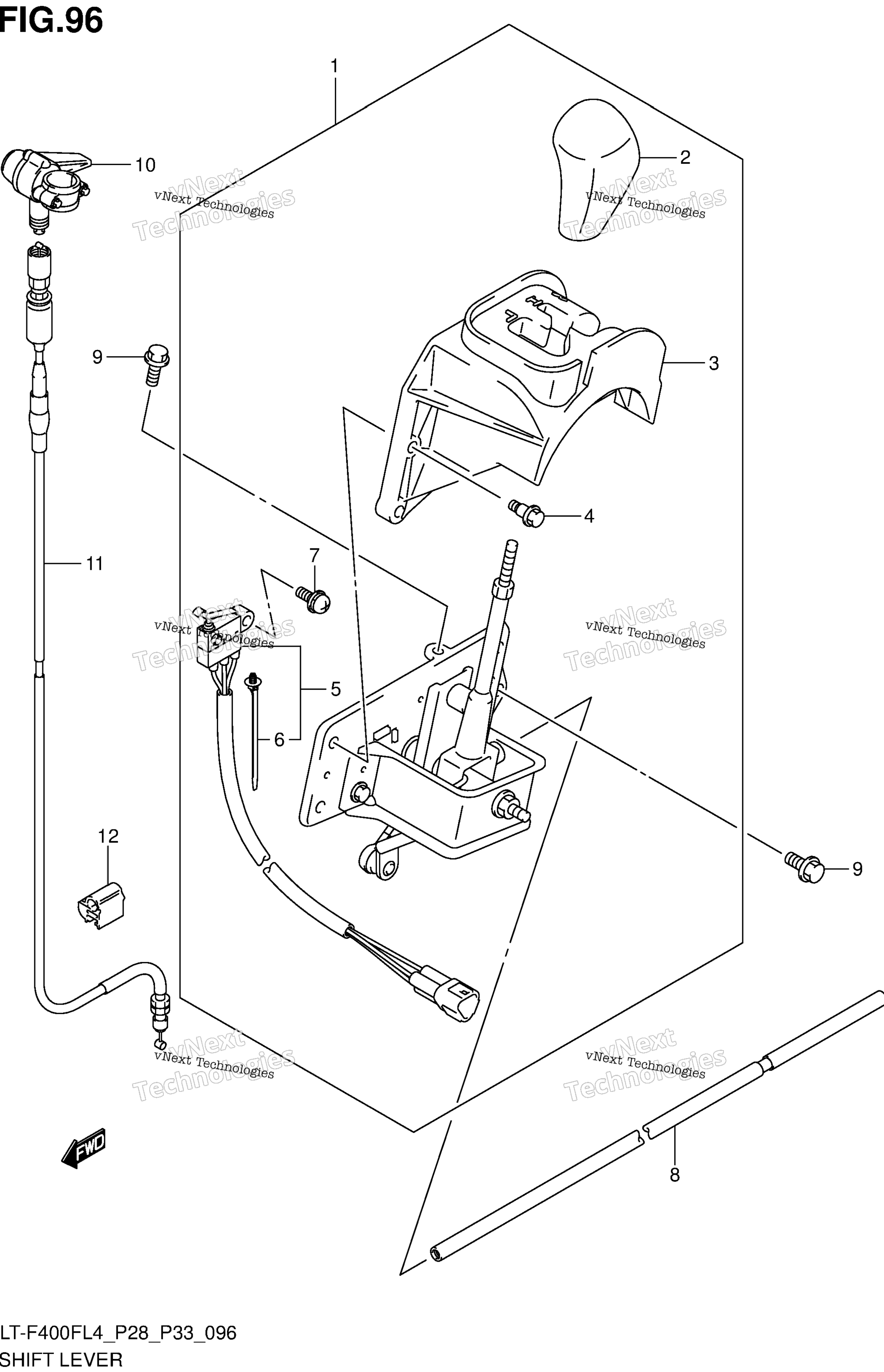 Shift рычаг (Lt F400fzl4 P28)