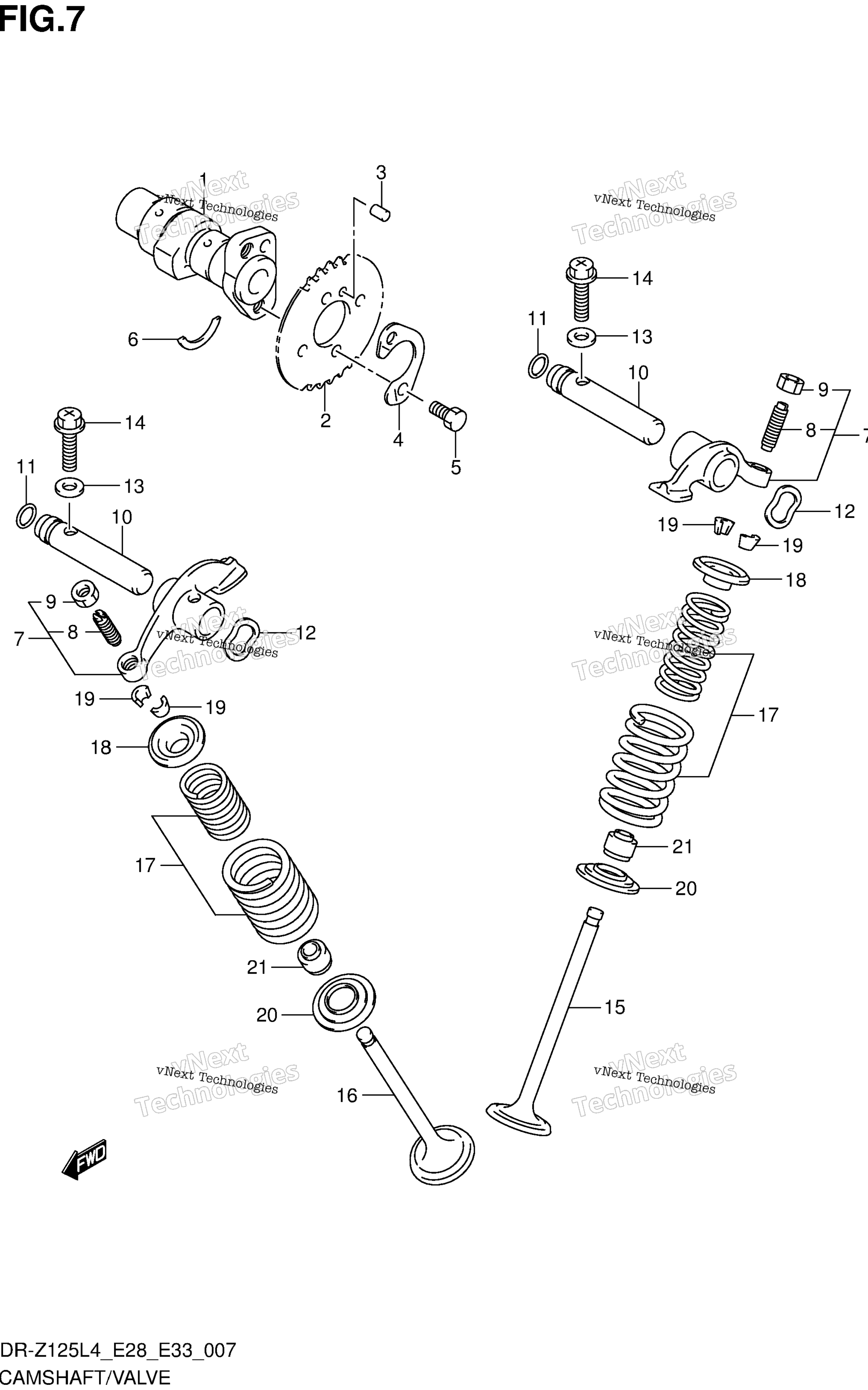 Camshaft / клапан