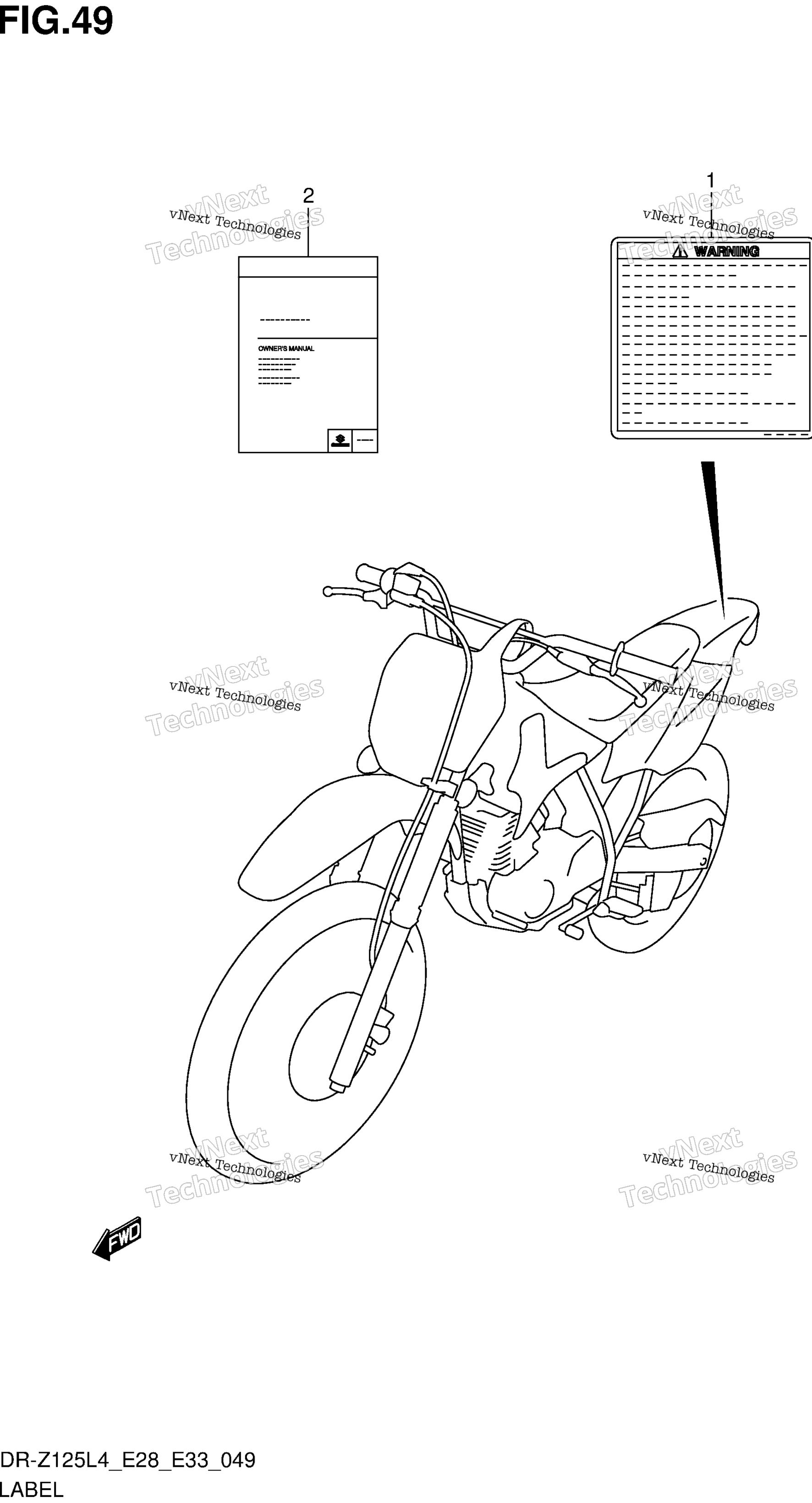 Шильдик (Dr-Z125l4 E28)