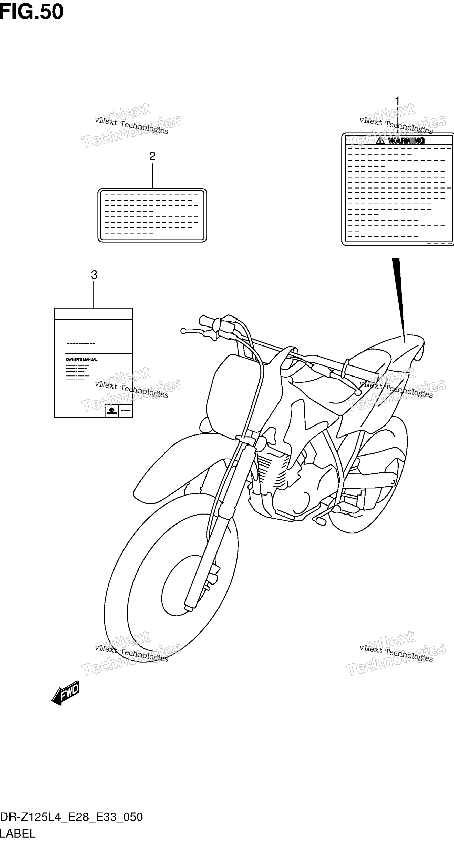 Шильдик (Dr-Z125l4 E33)