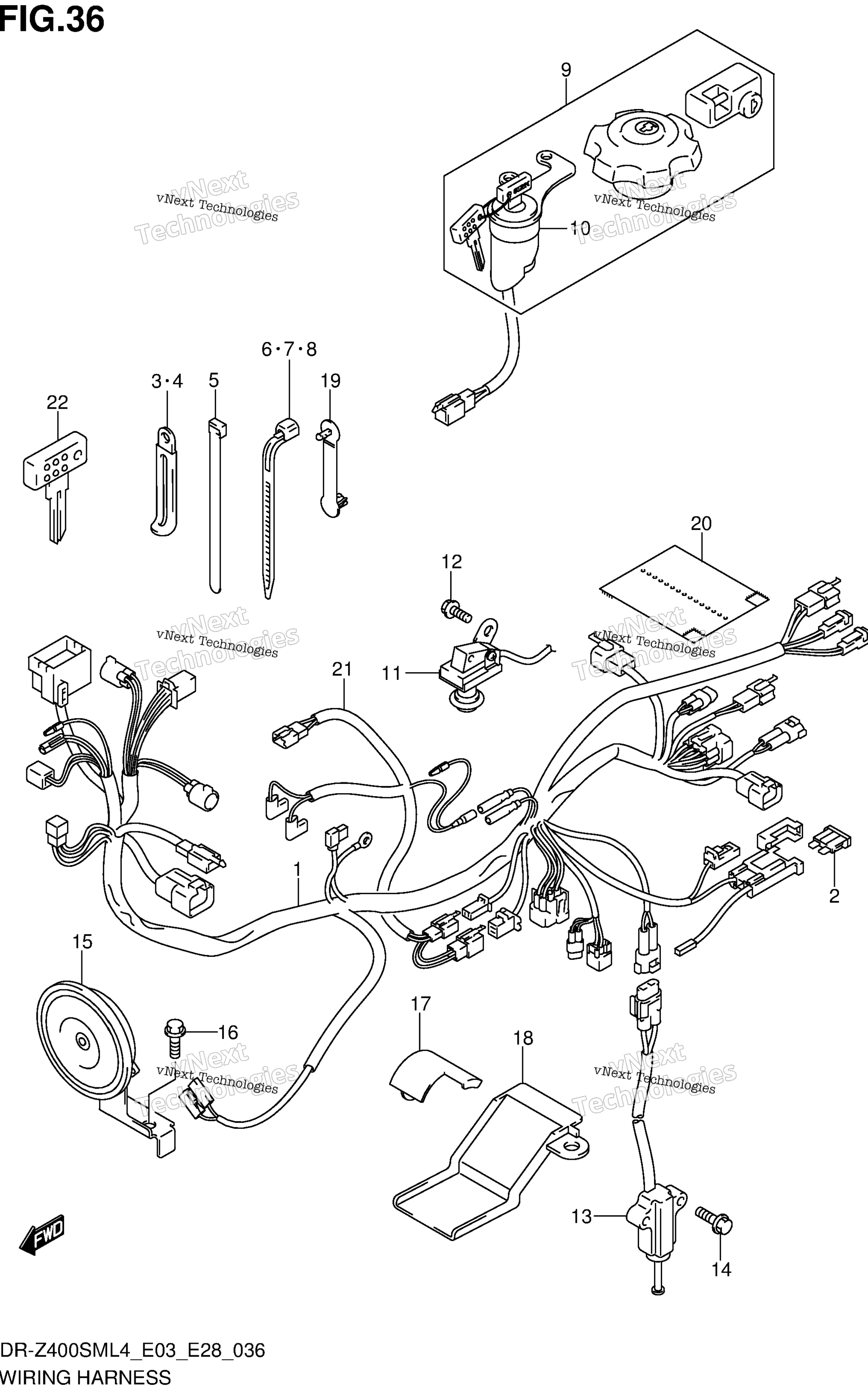 Жгут проводов (Dr-Z400sml4 E28)