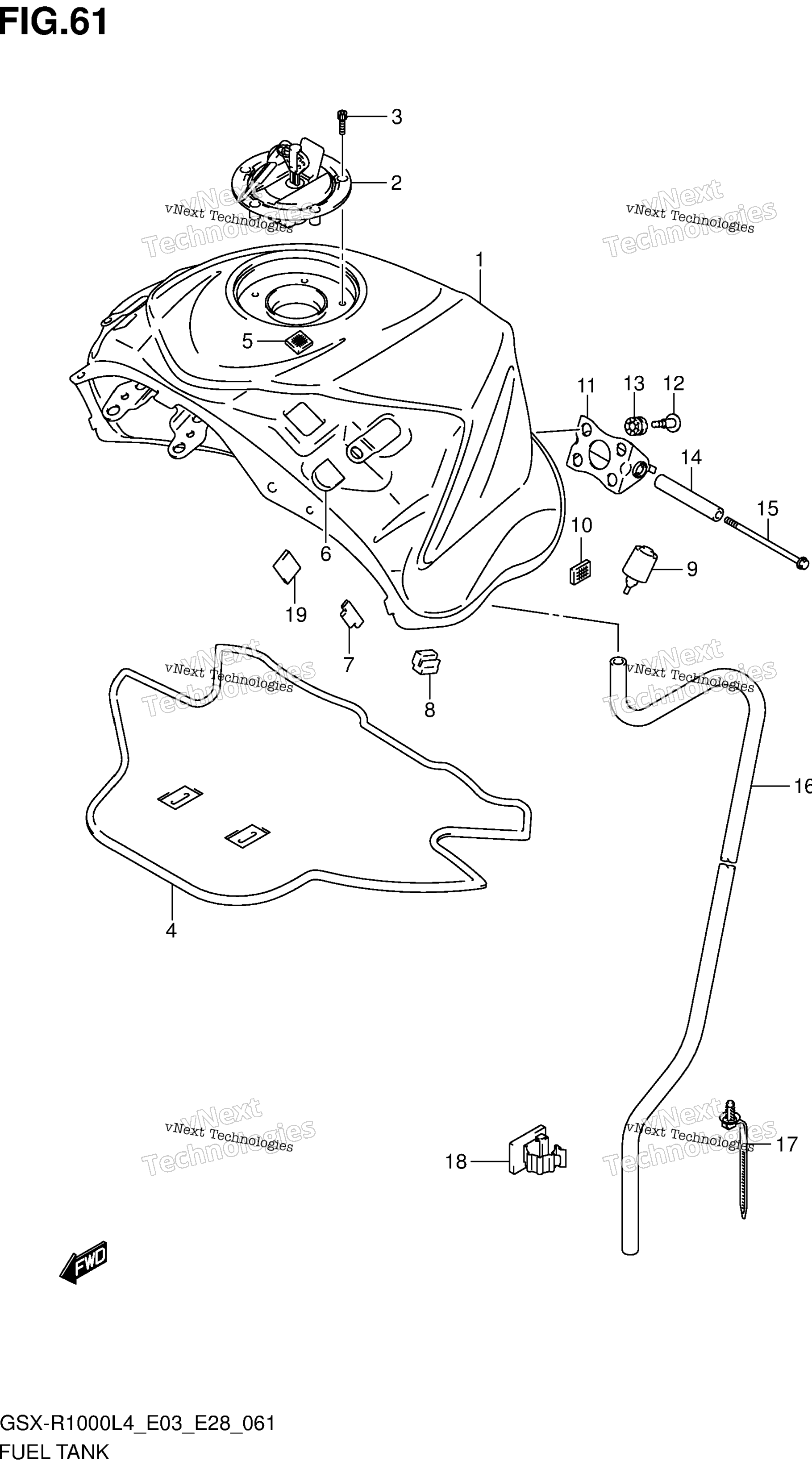 Топливный бак (Gsx-R1000l4 E33)
