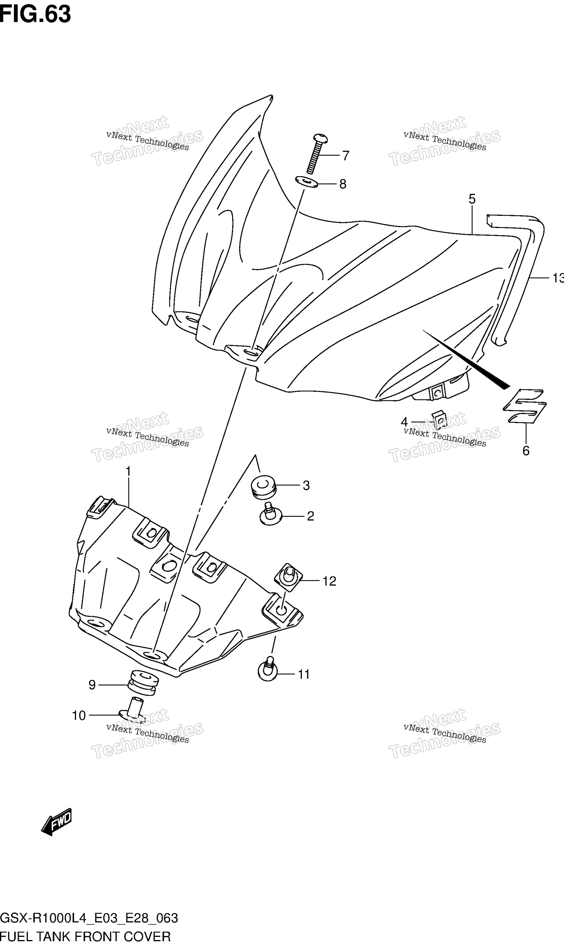 Топливная система Tank Front Cover