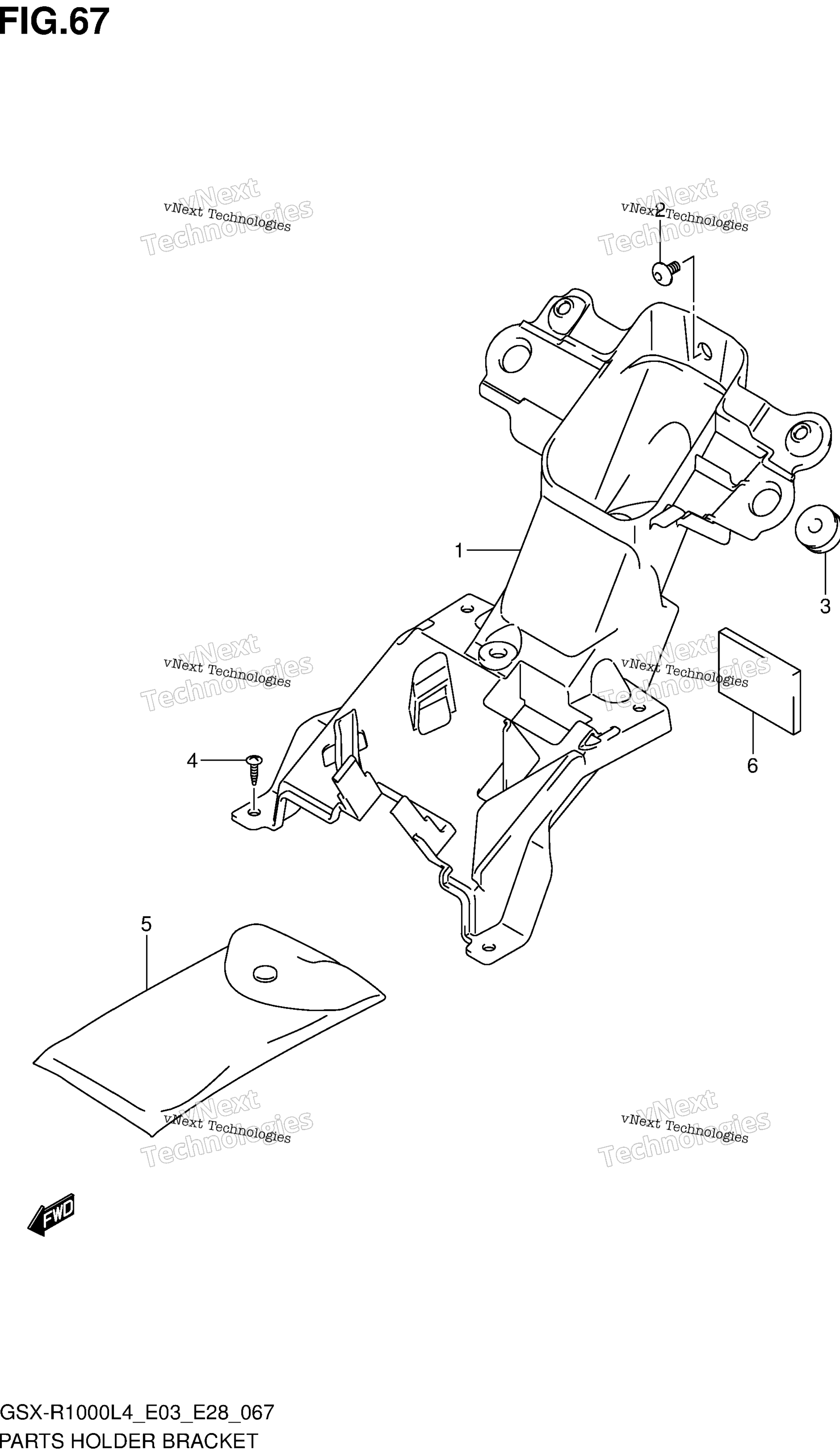 Parts держатель Bracket