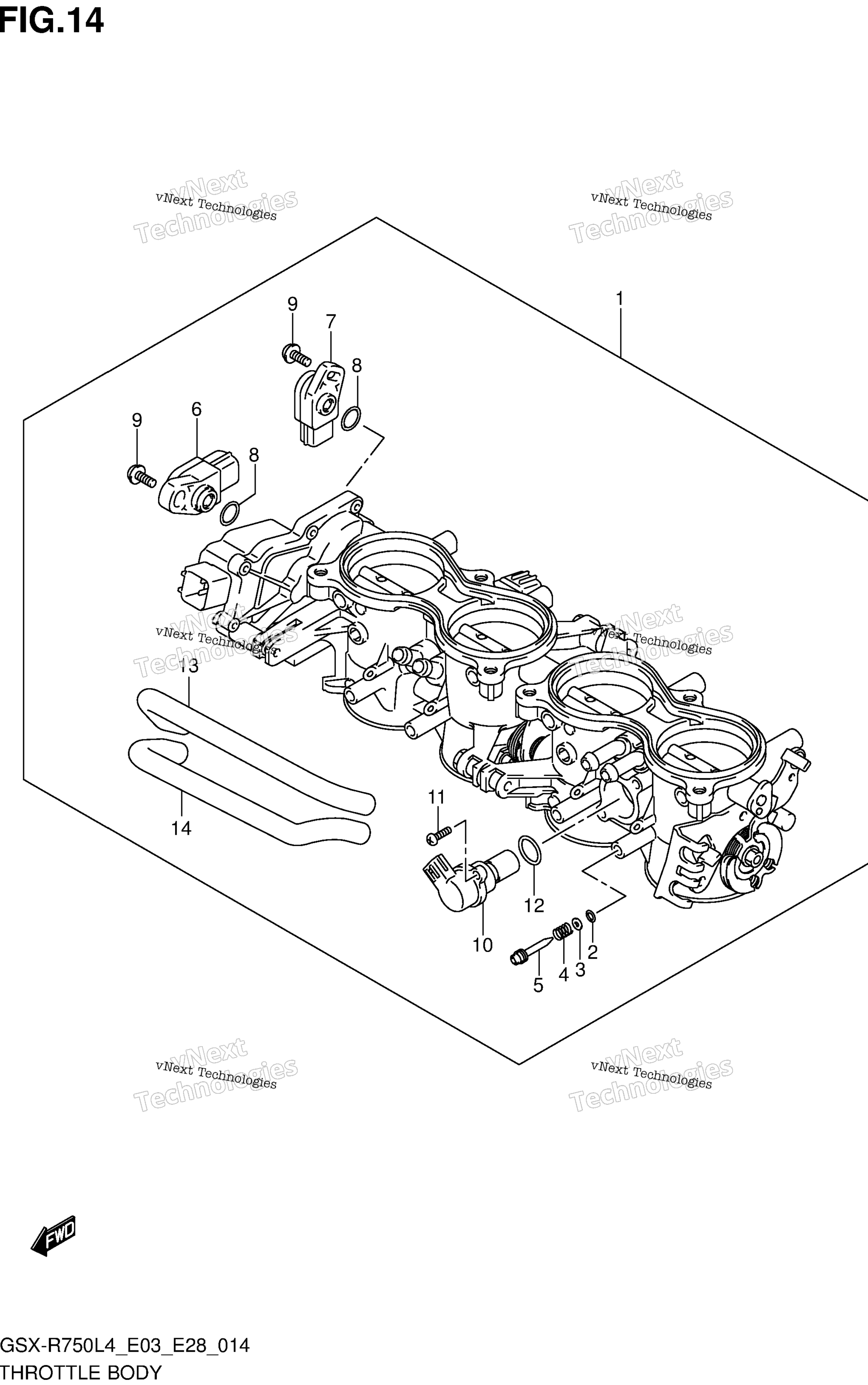 Дроссельный узел (Gsx-R750l4 E33)