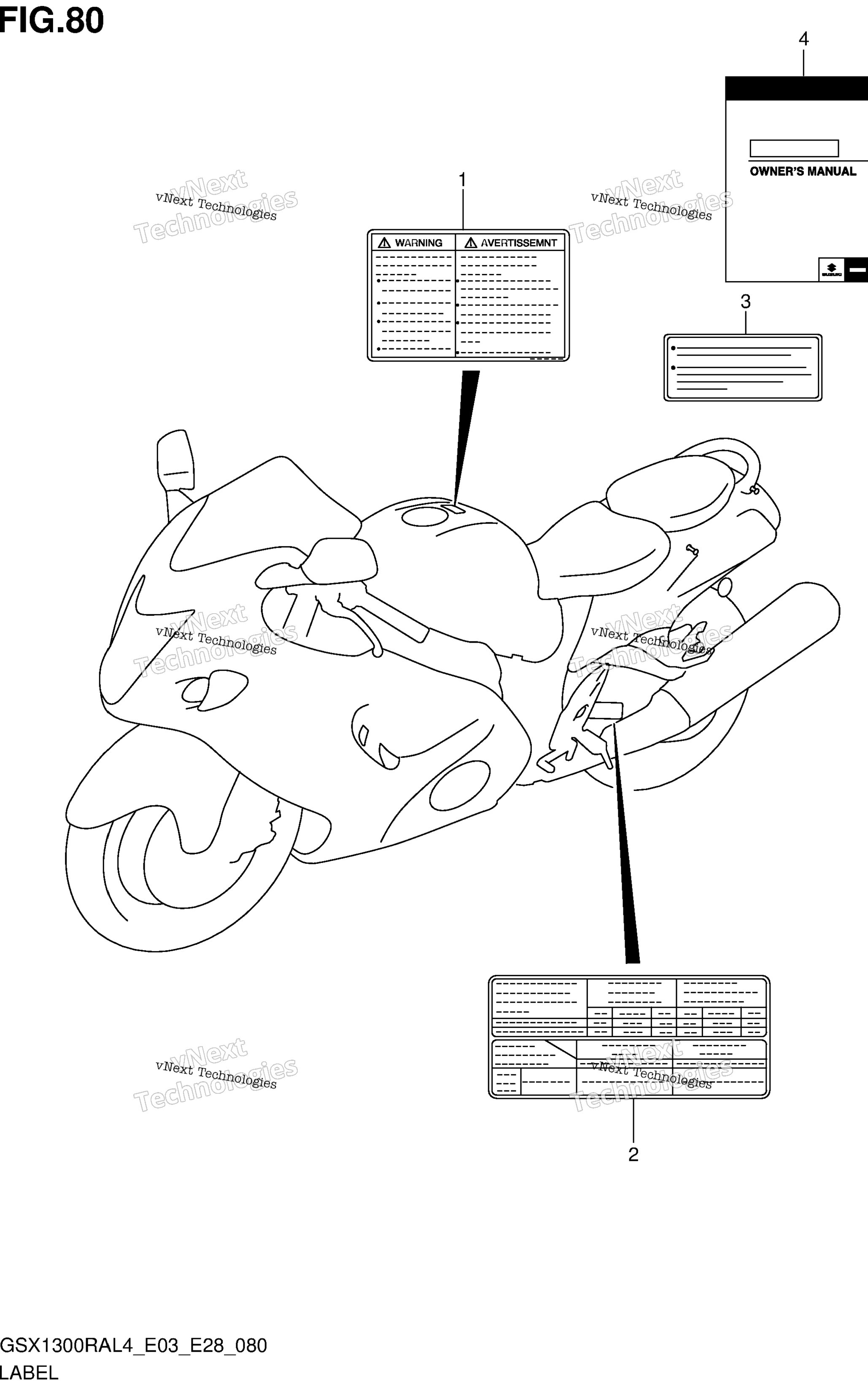 Шильдик (Gsx1300ral4 E28)