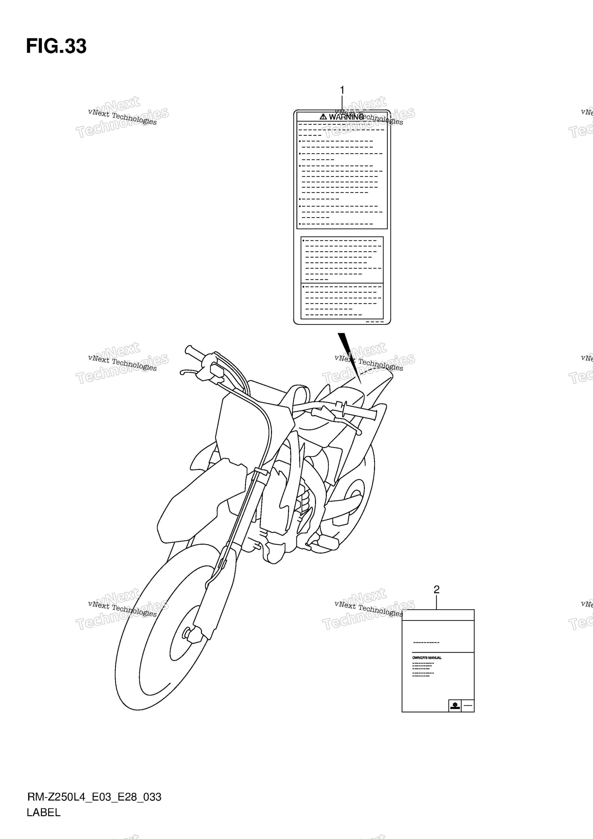 Шильдик (Rm-Z250l4 E03)