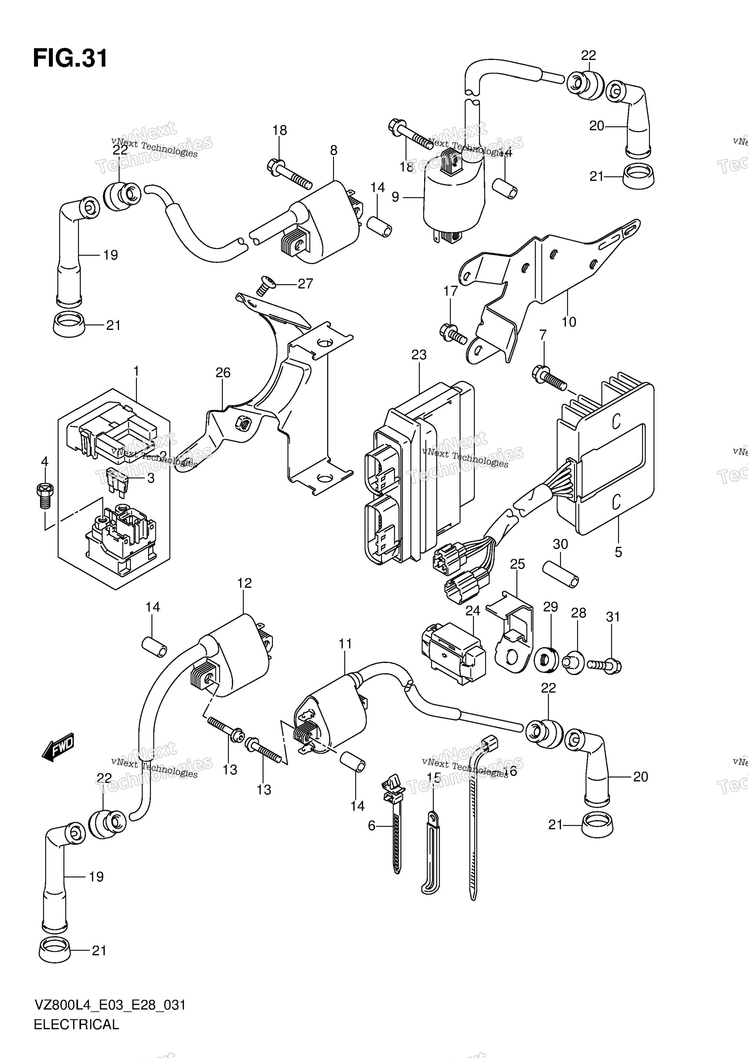 Электрооборудование (Vz800l4 E28)