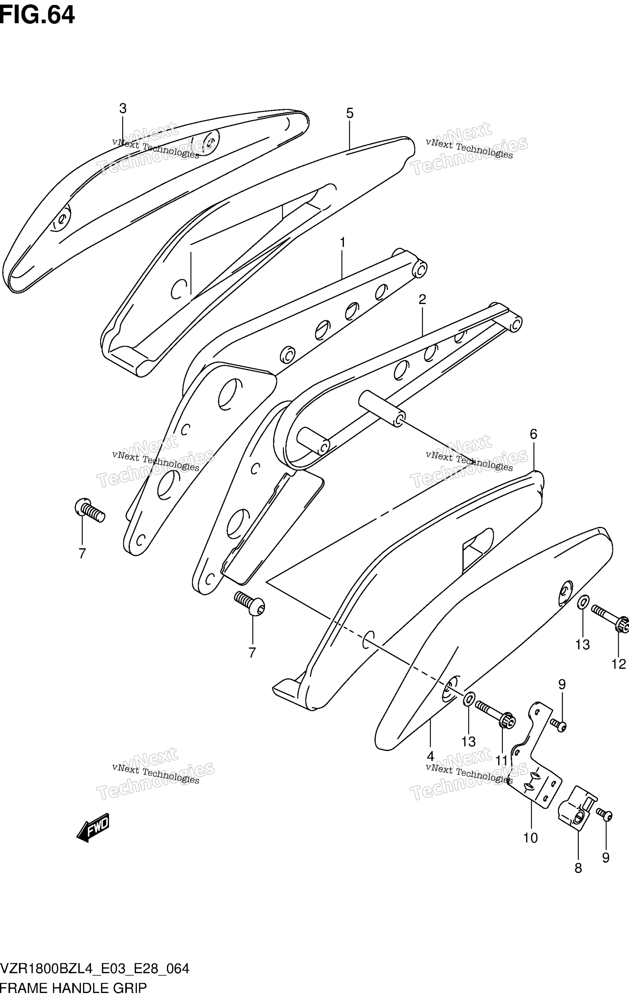 Рама Handle Grip (Vzr1800bzl4 E28)