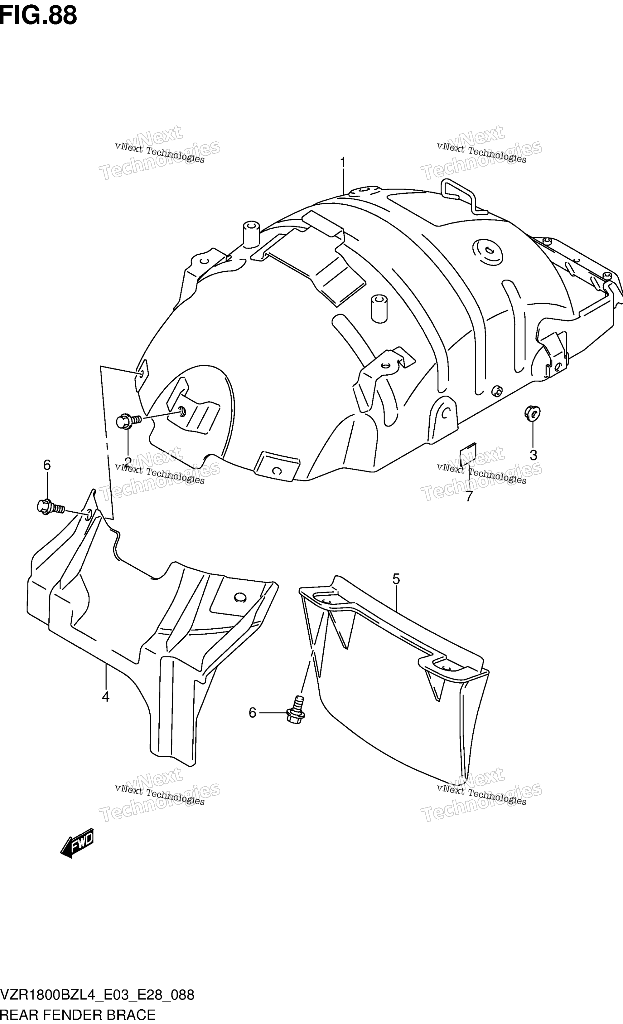 Задняя часть Fender Brace