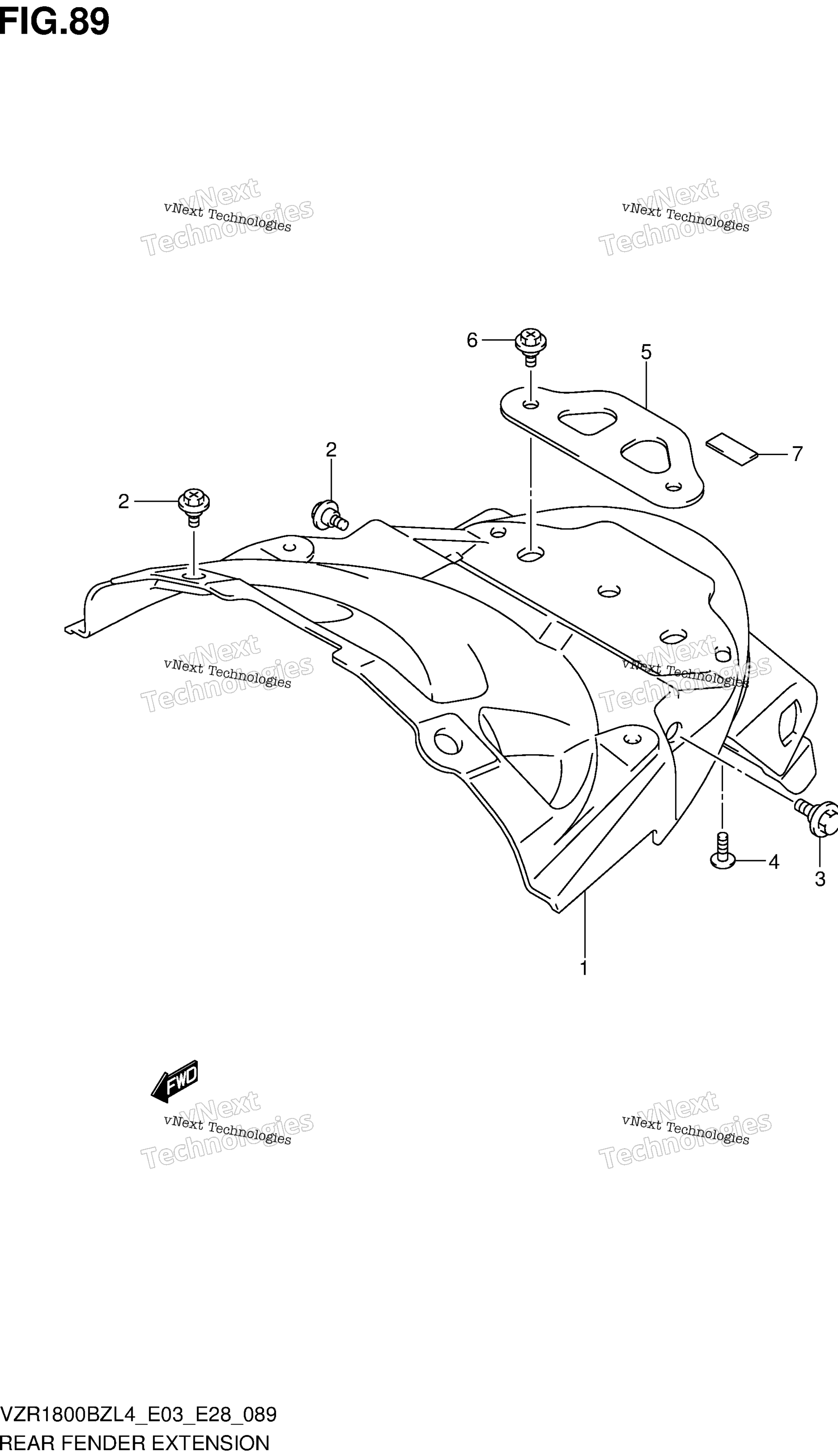 Задняя часть Fender Extension