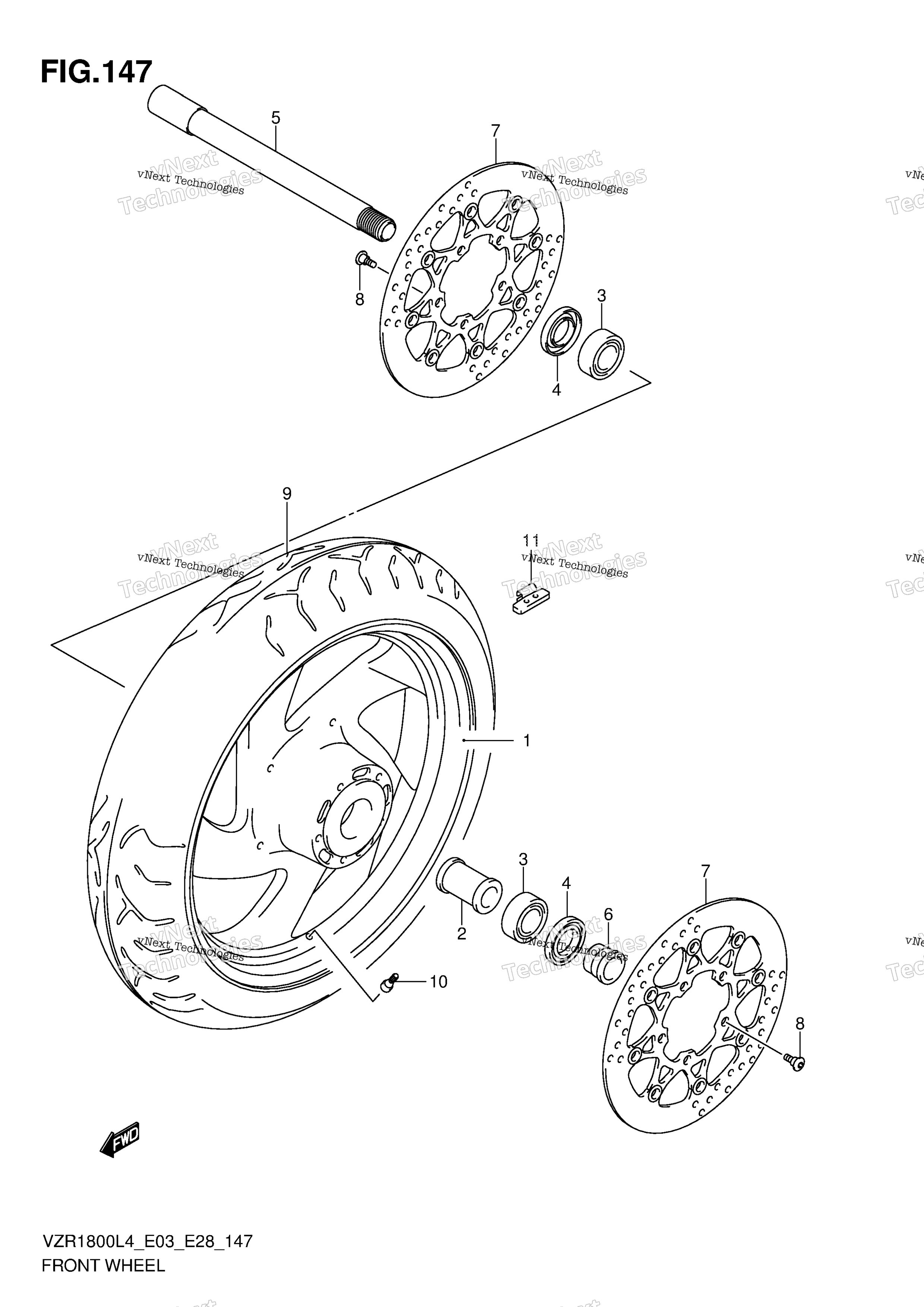 Переднее колесо (Vzr1800zl4 E33)