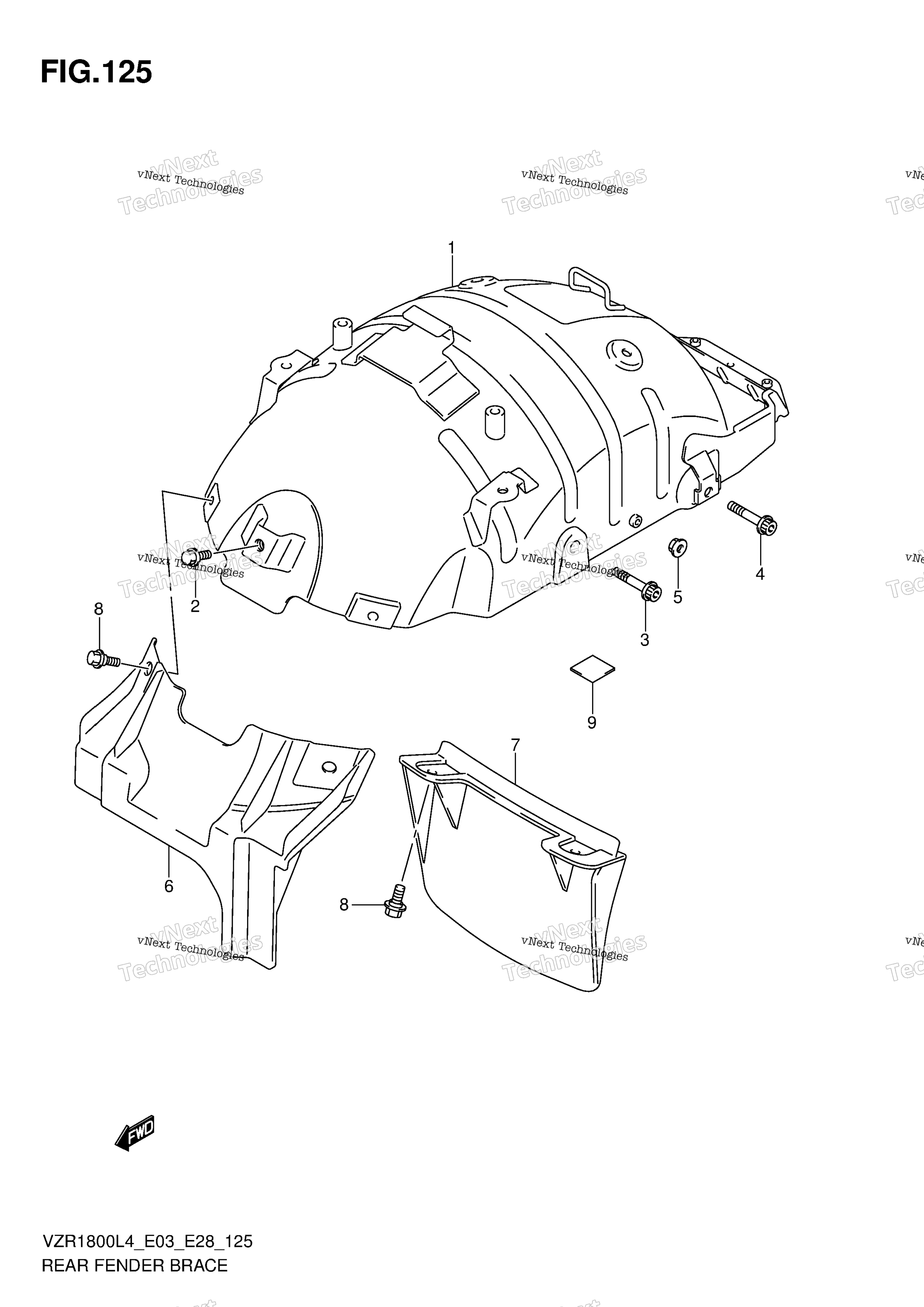 Задняя часть Fender Brace