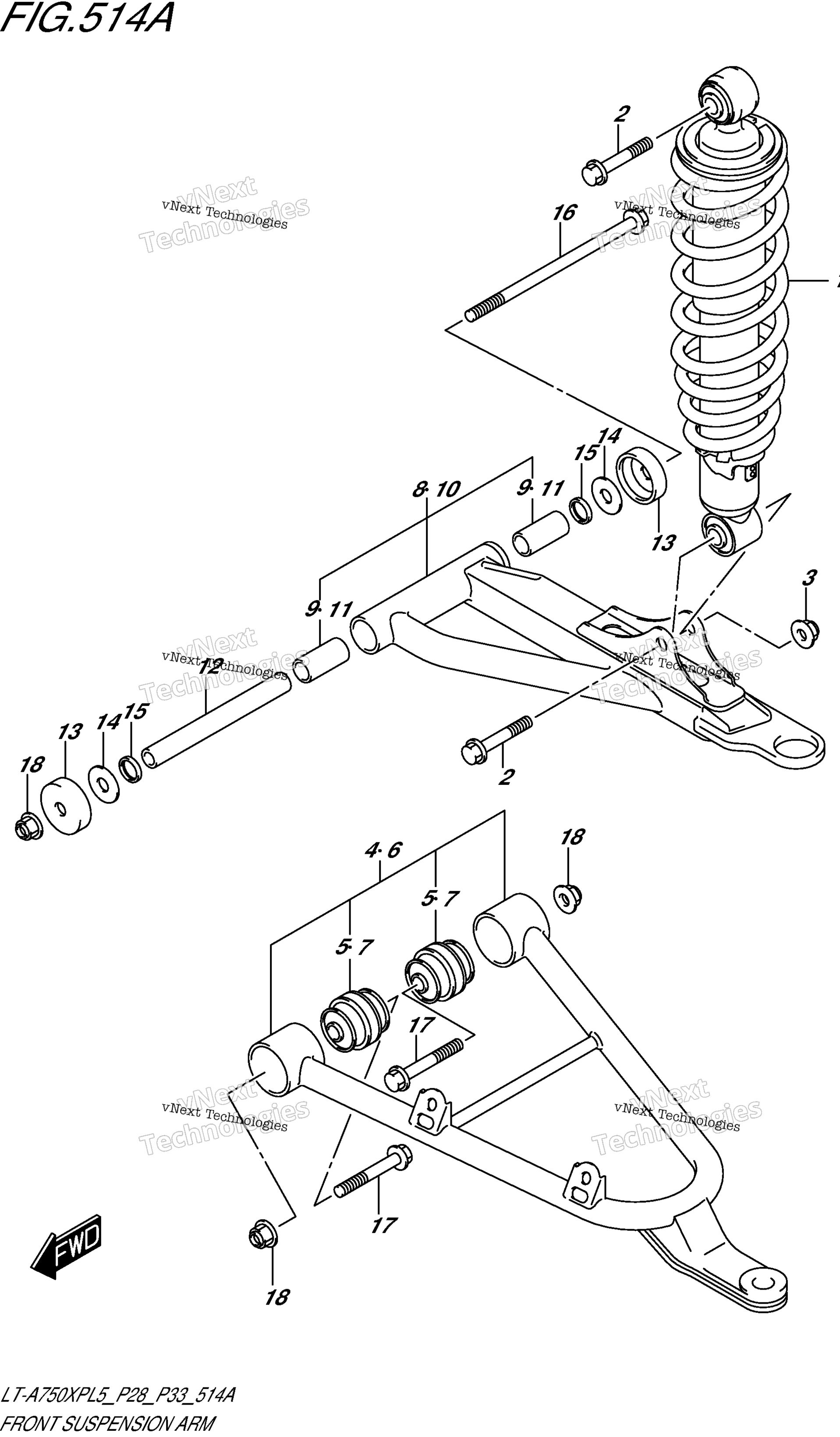 Передняя часть Suspension Arm
