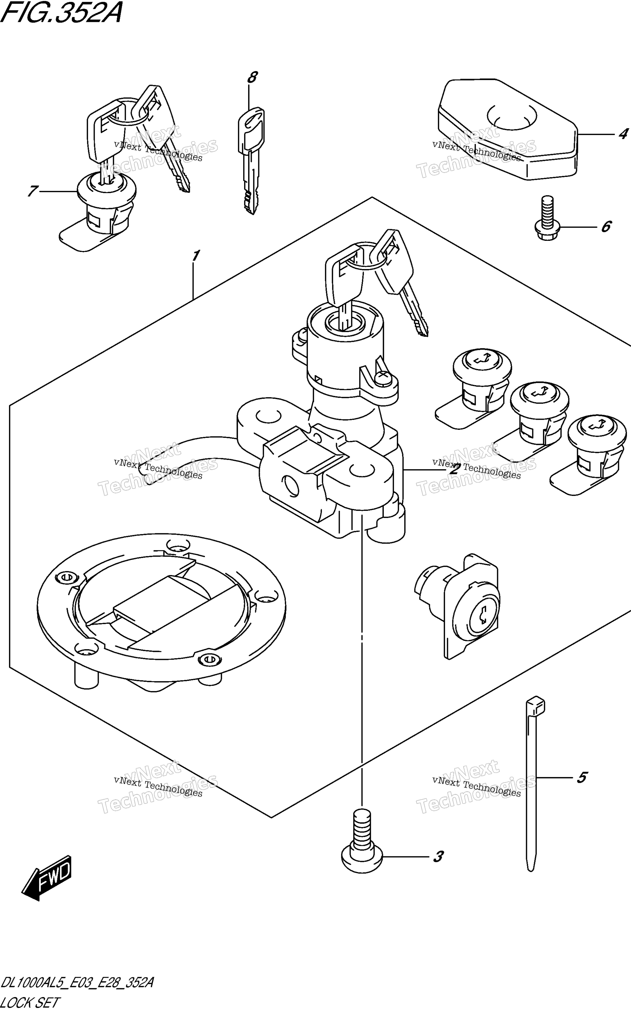 Замок (For Pannir Case) (Dl1000al5 E03)
