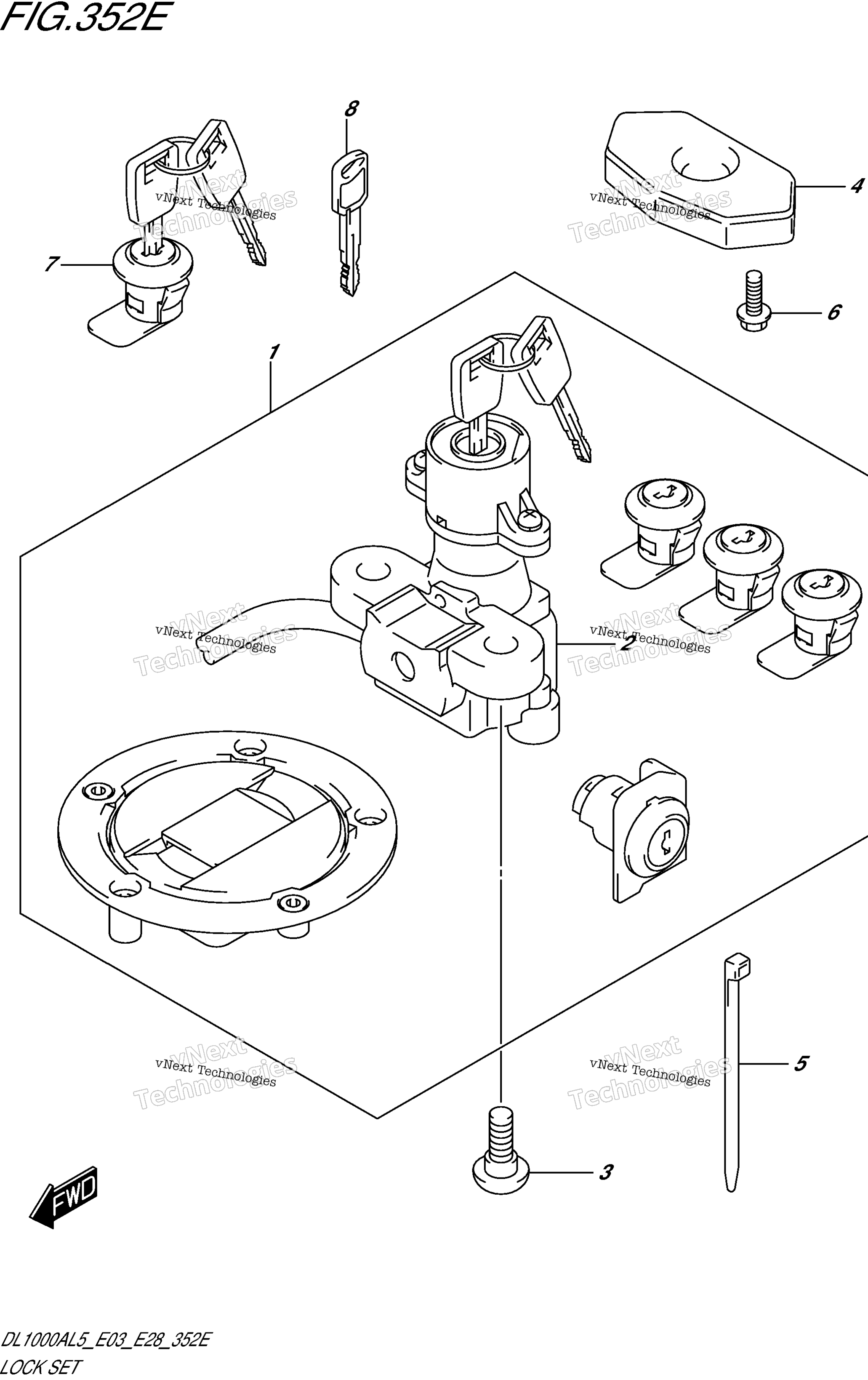 Замок (For Pannir Case) (Dl1000al5 E33)