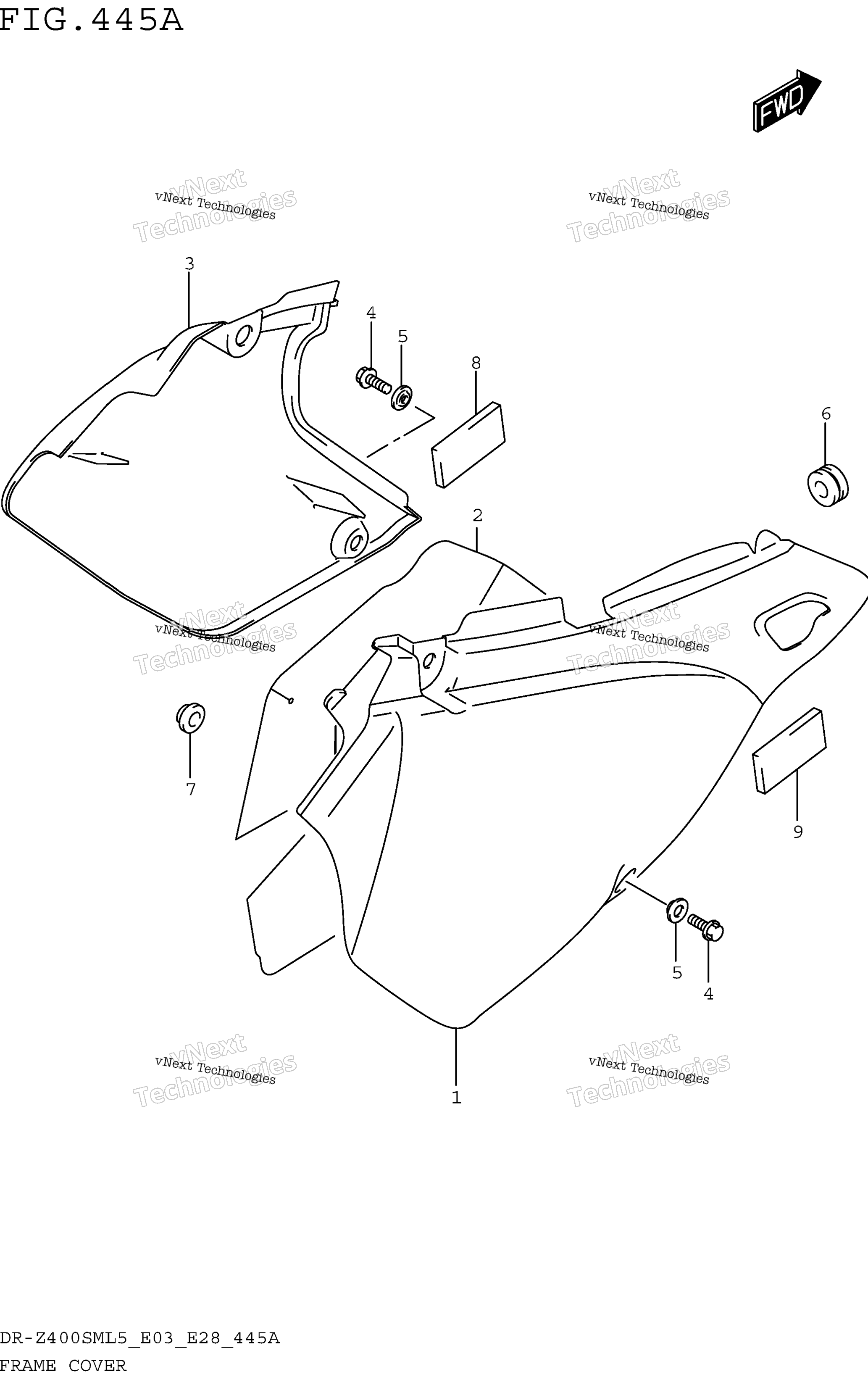 Крышка рамы (Dr-Z400sml5 E03)