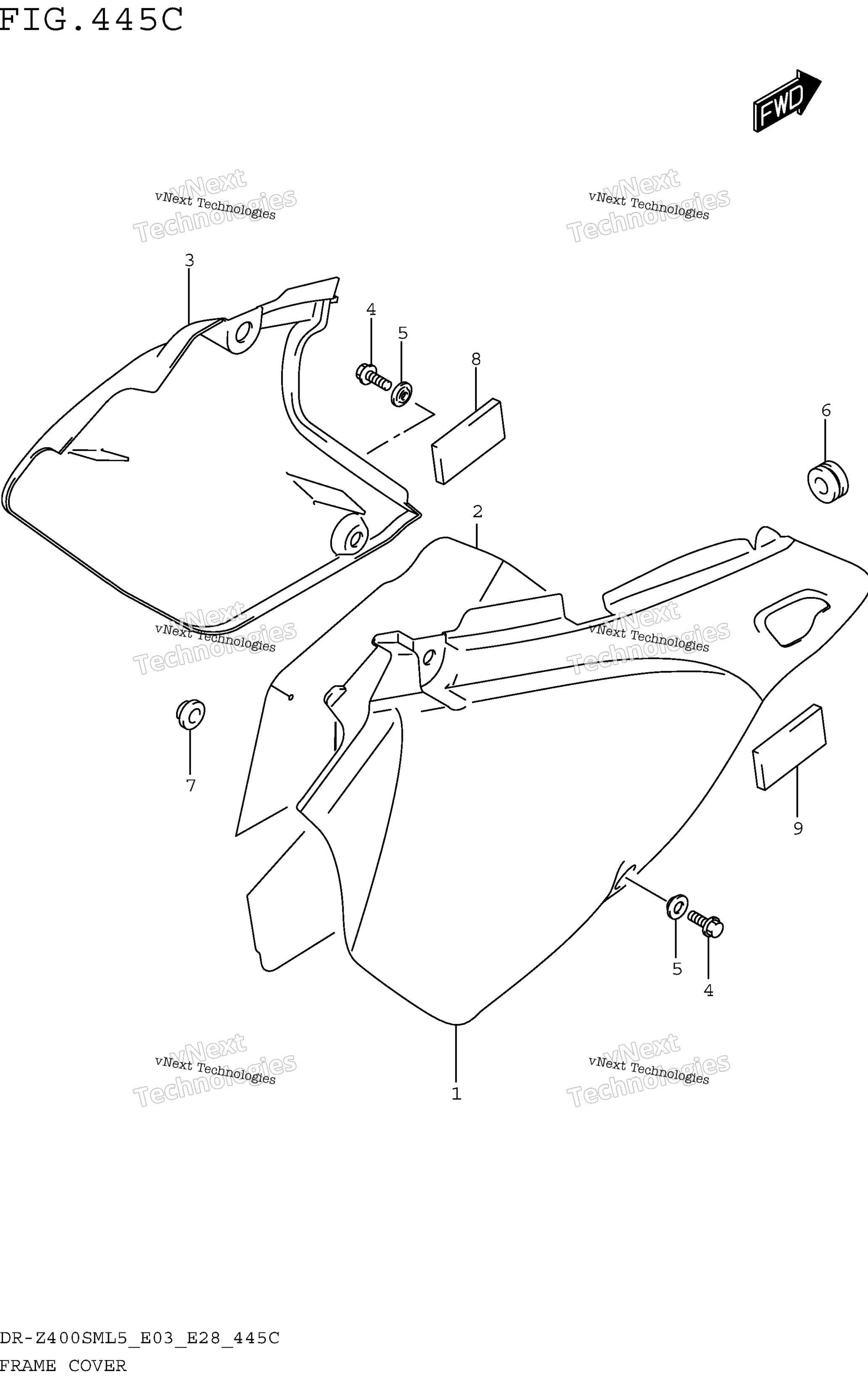 Крышка рамы (Dr-Z400sml5 E33)