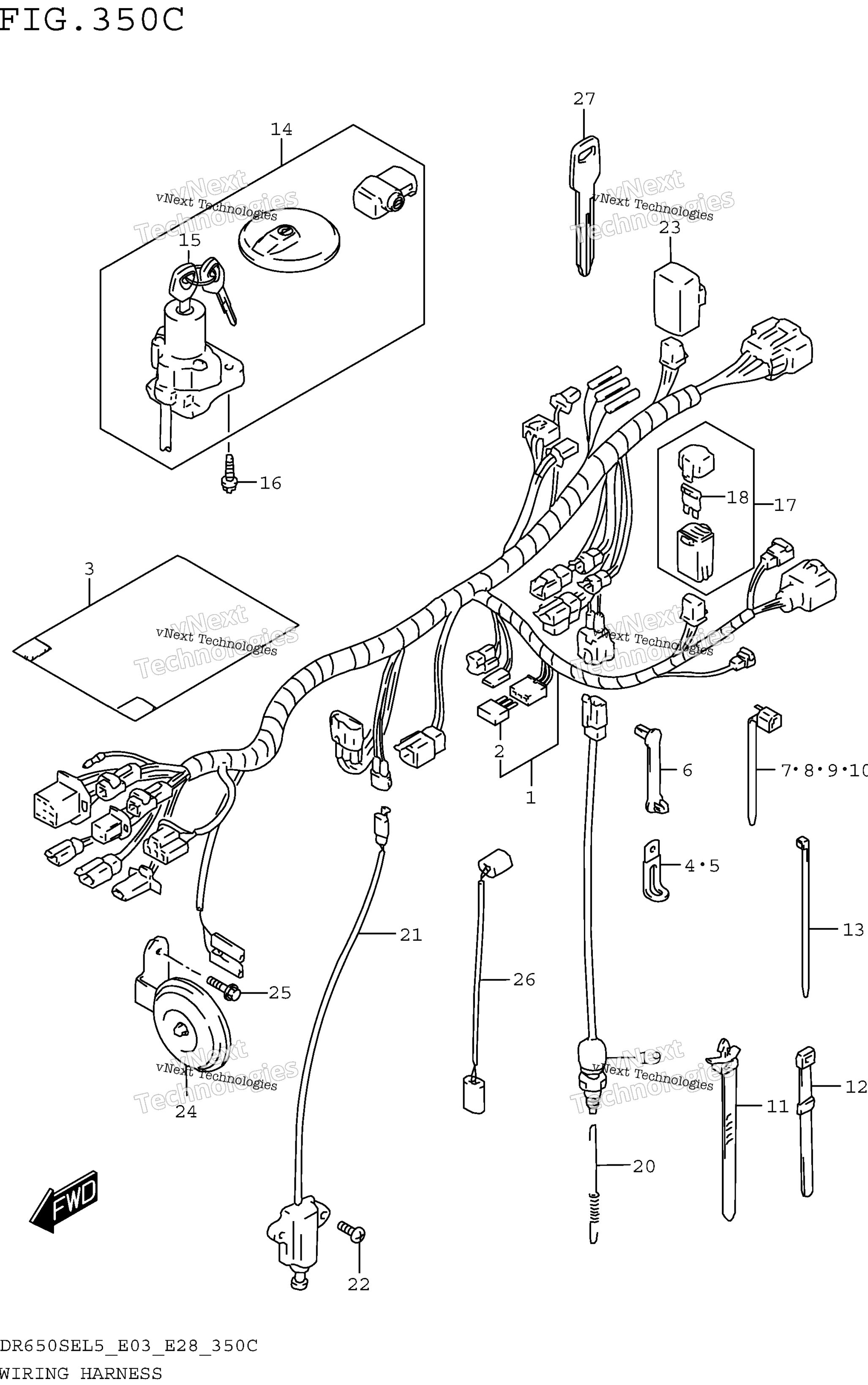 Жгут проводов (Dr650sel5 E33)