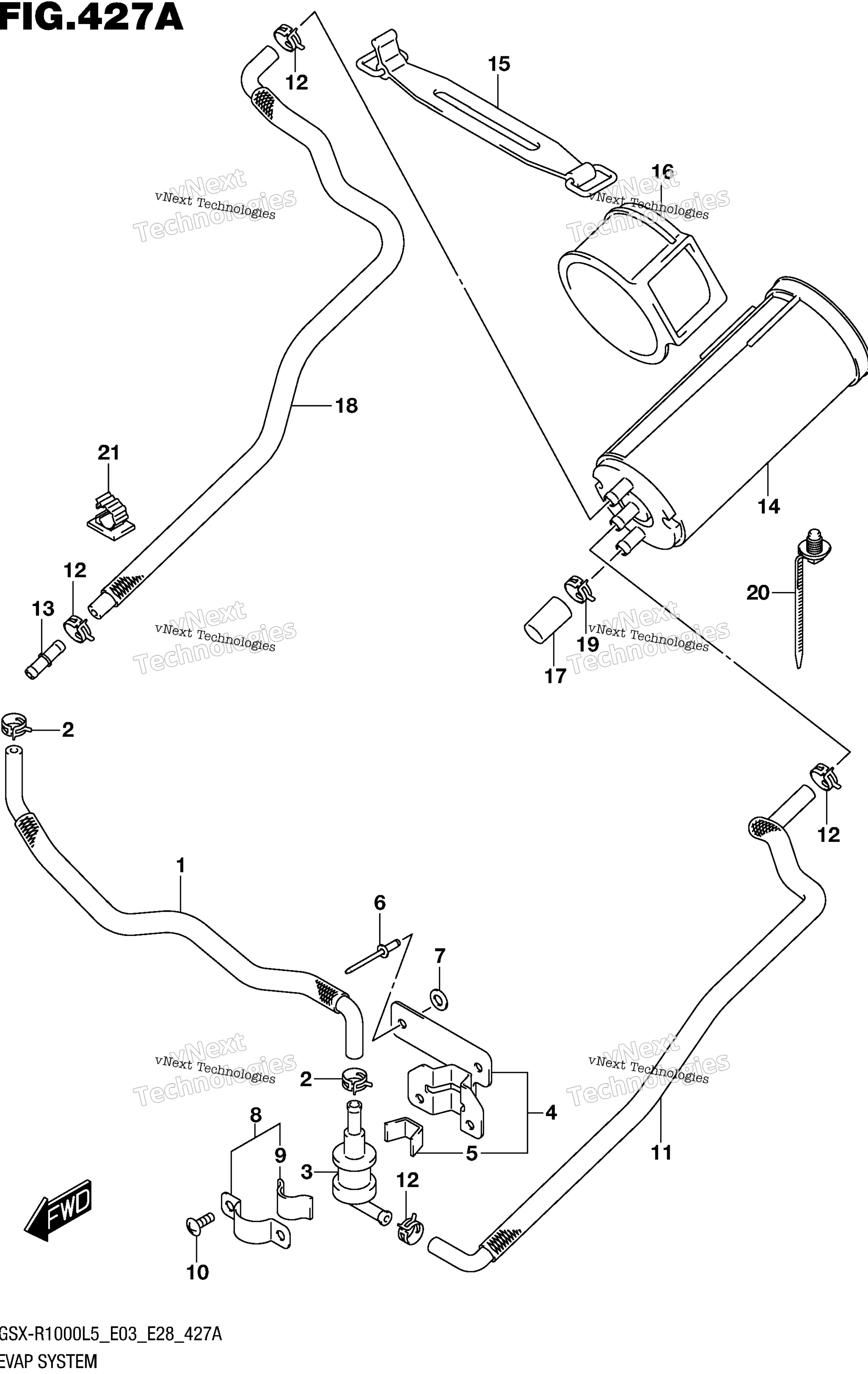 Система испарения (Gsx-R1000l5 E33)
