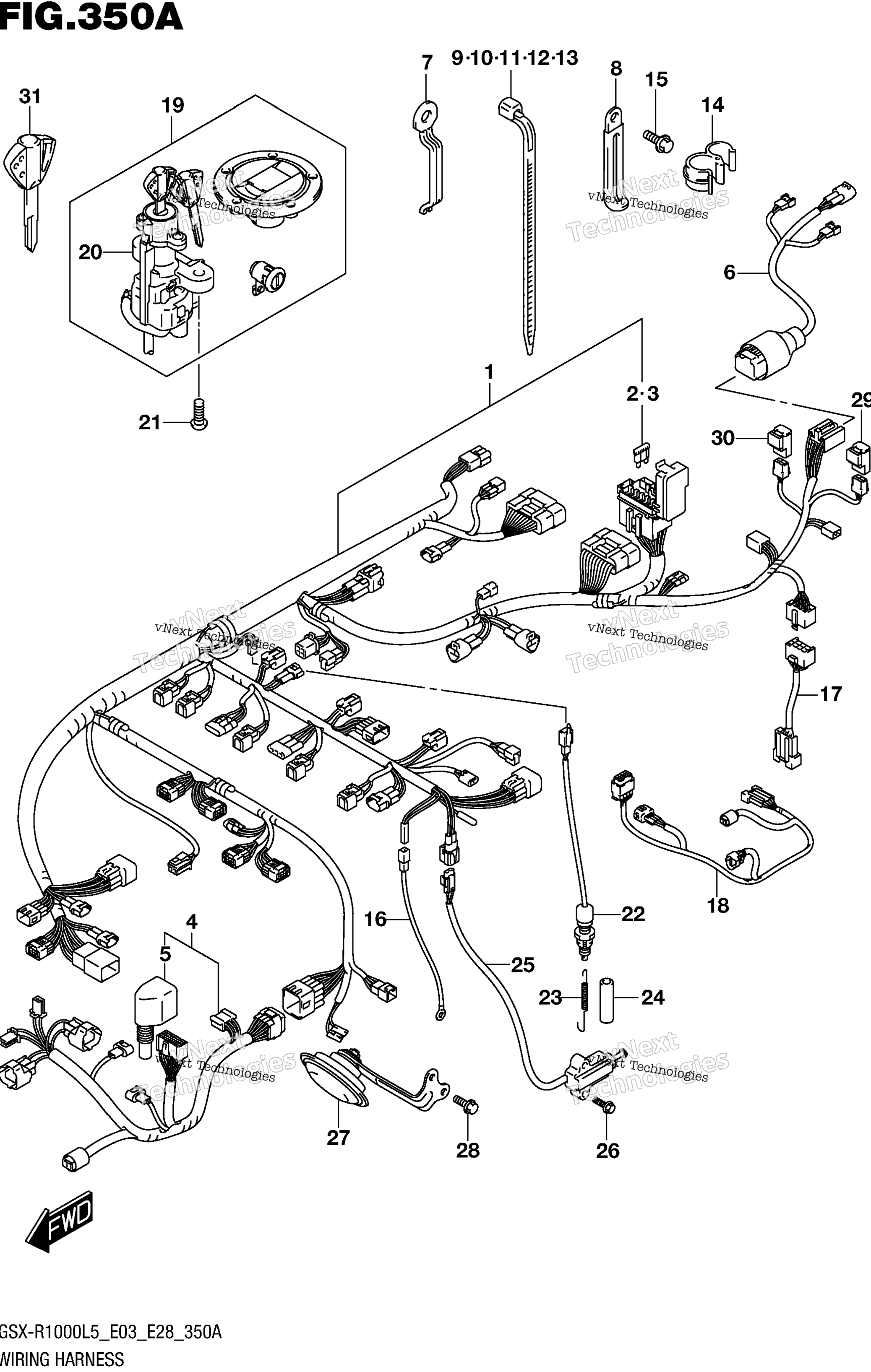 Жгут проводов (Gsx-R1000l5 E03)