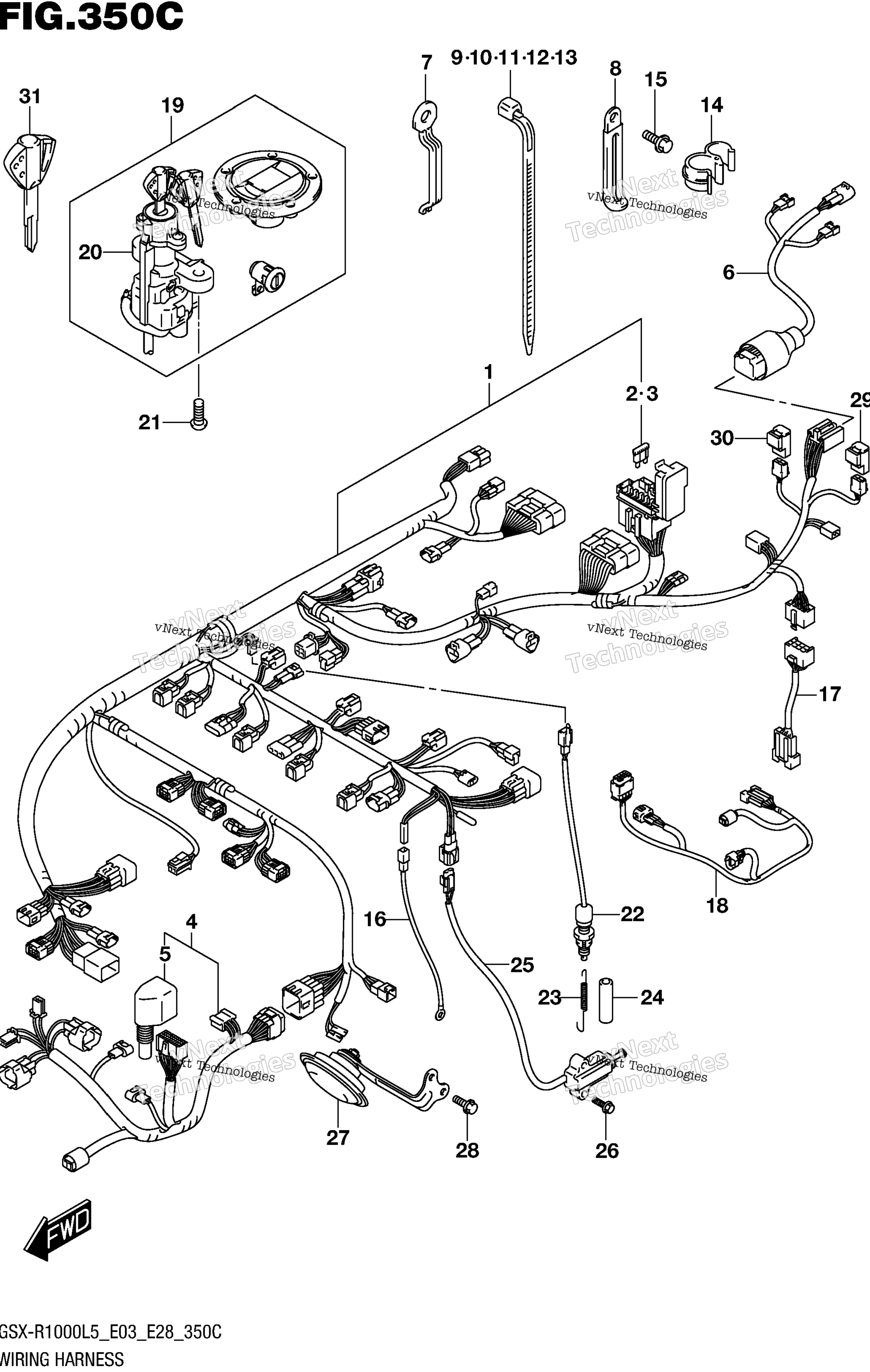 Жгут проводов (Gsx-R1000l5 E33)