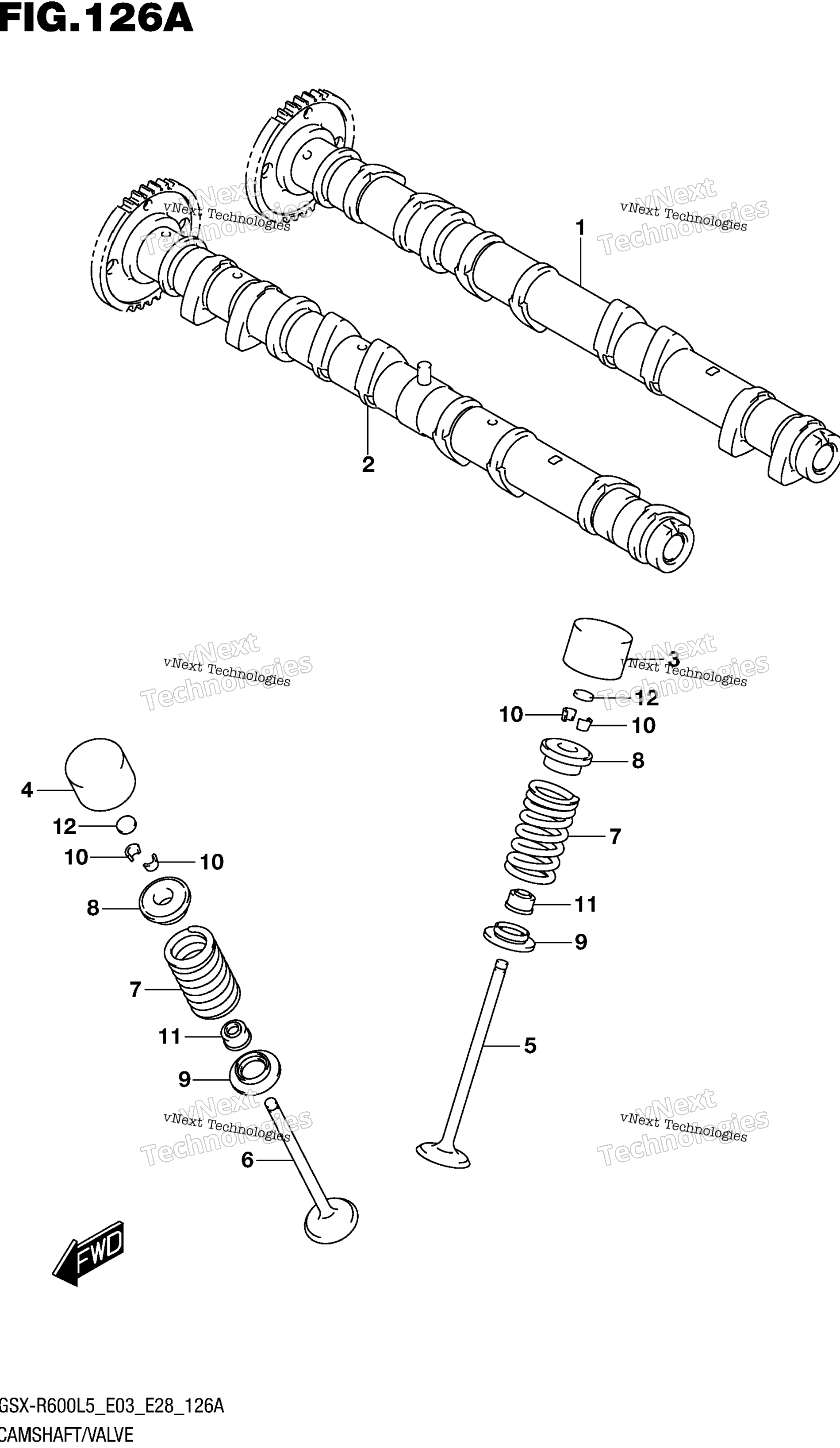 кулачок Shaft / клапан