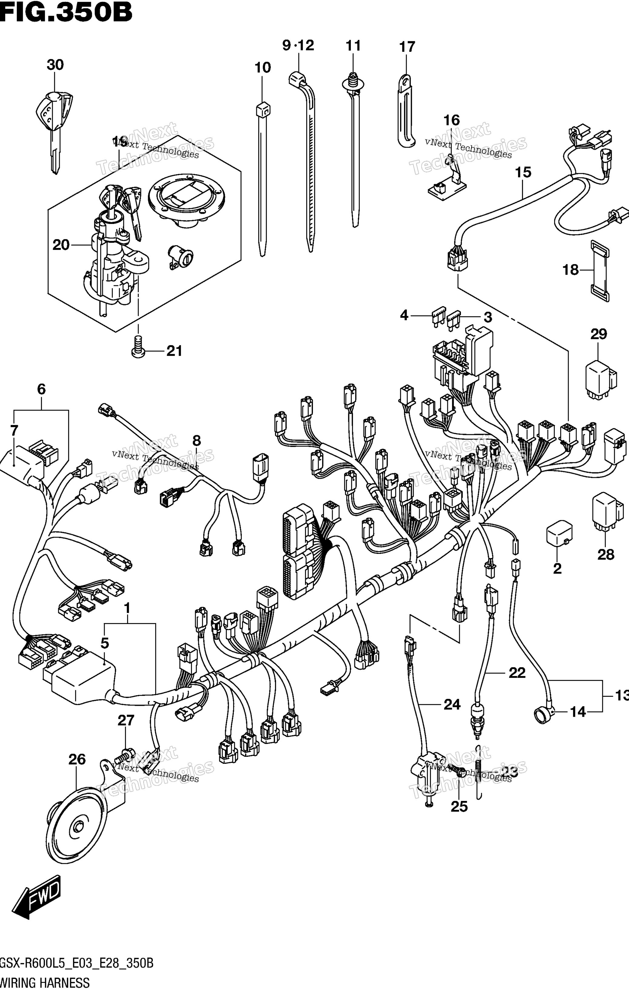 Жгут проводов (Gsx-R600l5 E28)
